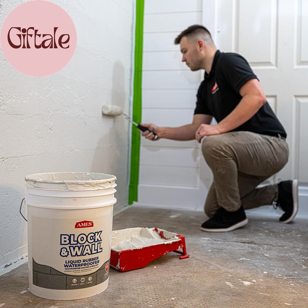 Block & Wall™ Liquid Rubber Waterproofer Multi-Purpose Coating & Sealant – 1 Gal