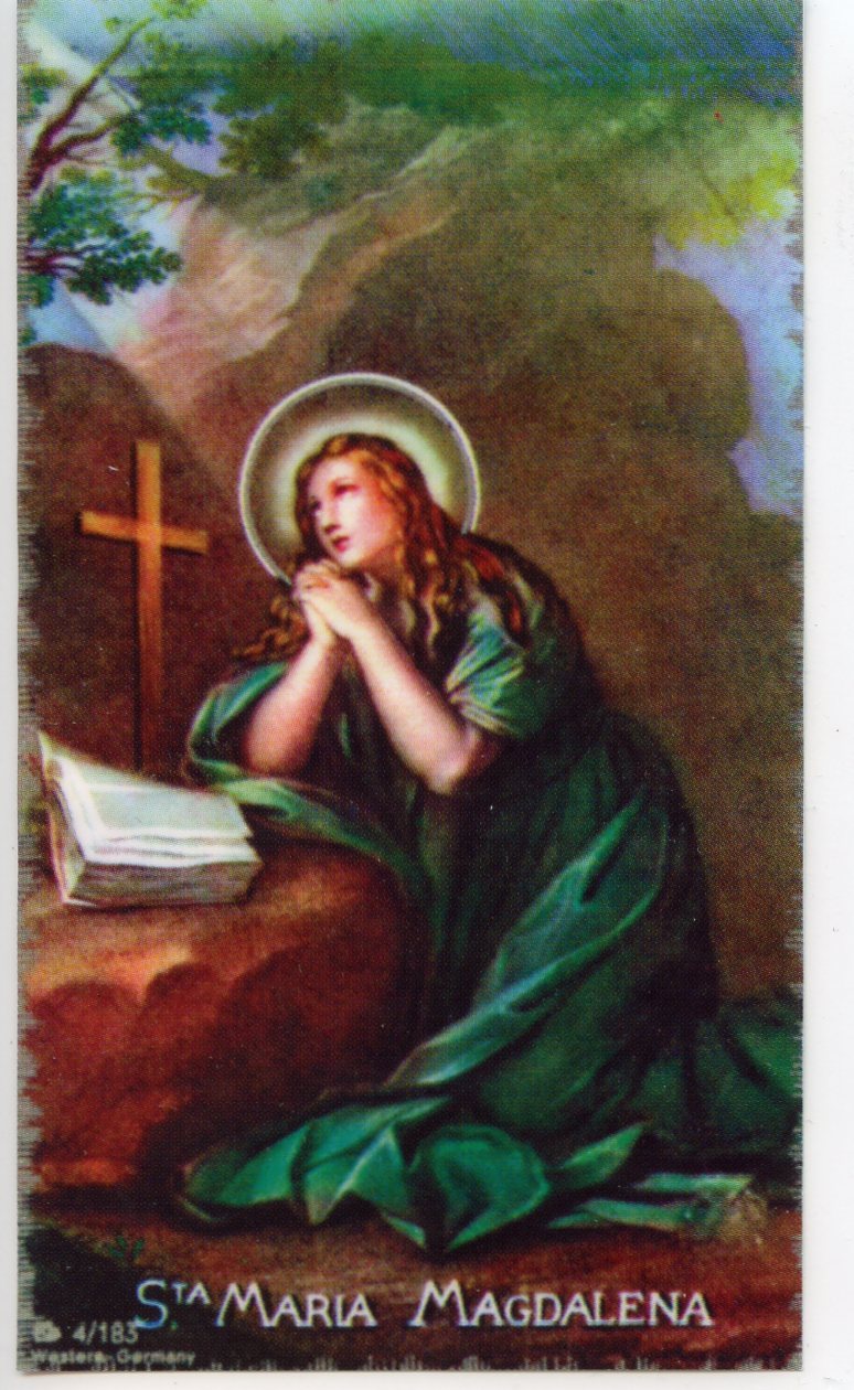 ST. MARY MAGDALENE – Laminated Holy Cards. QUANTITY 25 CARDS