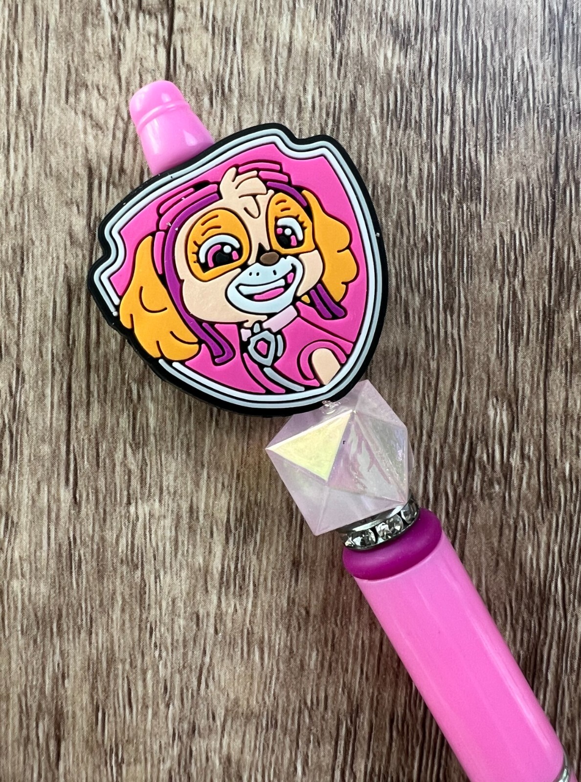 Custom beaded pen. Paw Silicone & acrylic Beads. Gifts. Journal. Teen.