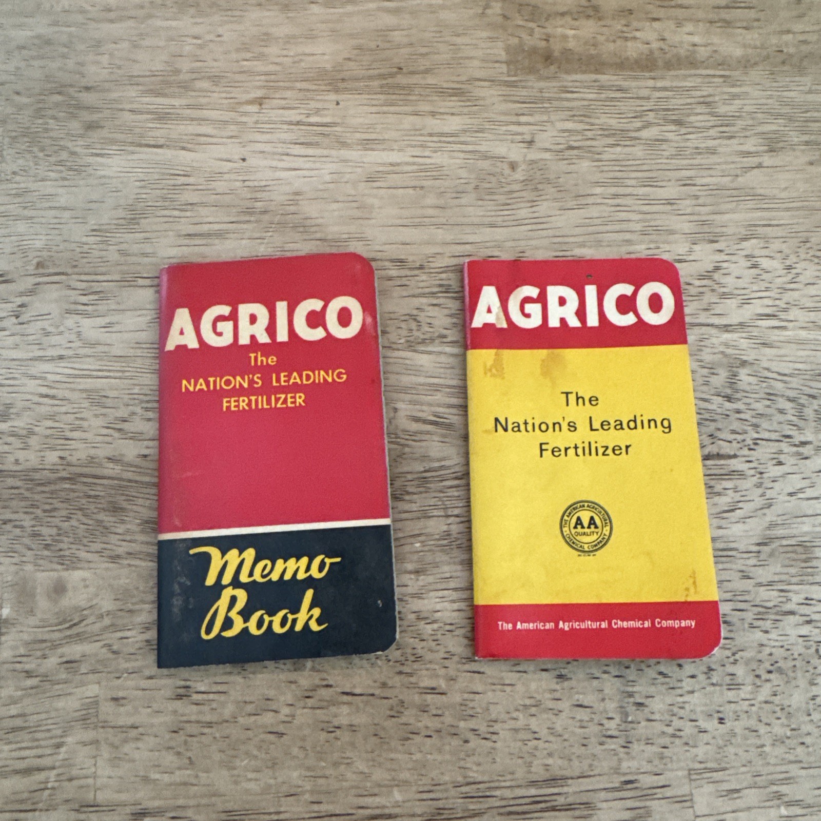 Lot Of 2 Agrico Memo Book Agricultural Fertilizer Seed Vintage 1950’s