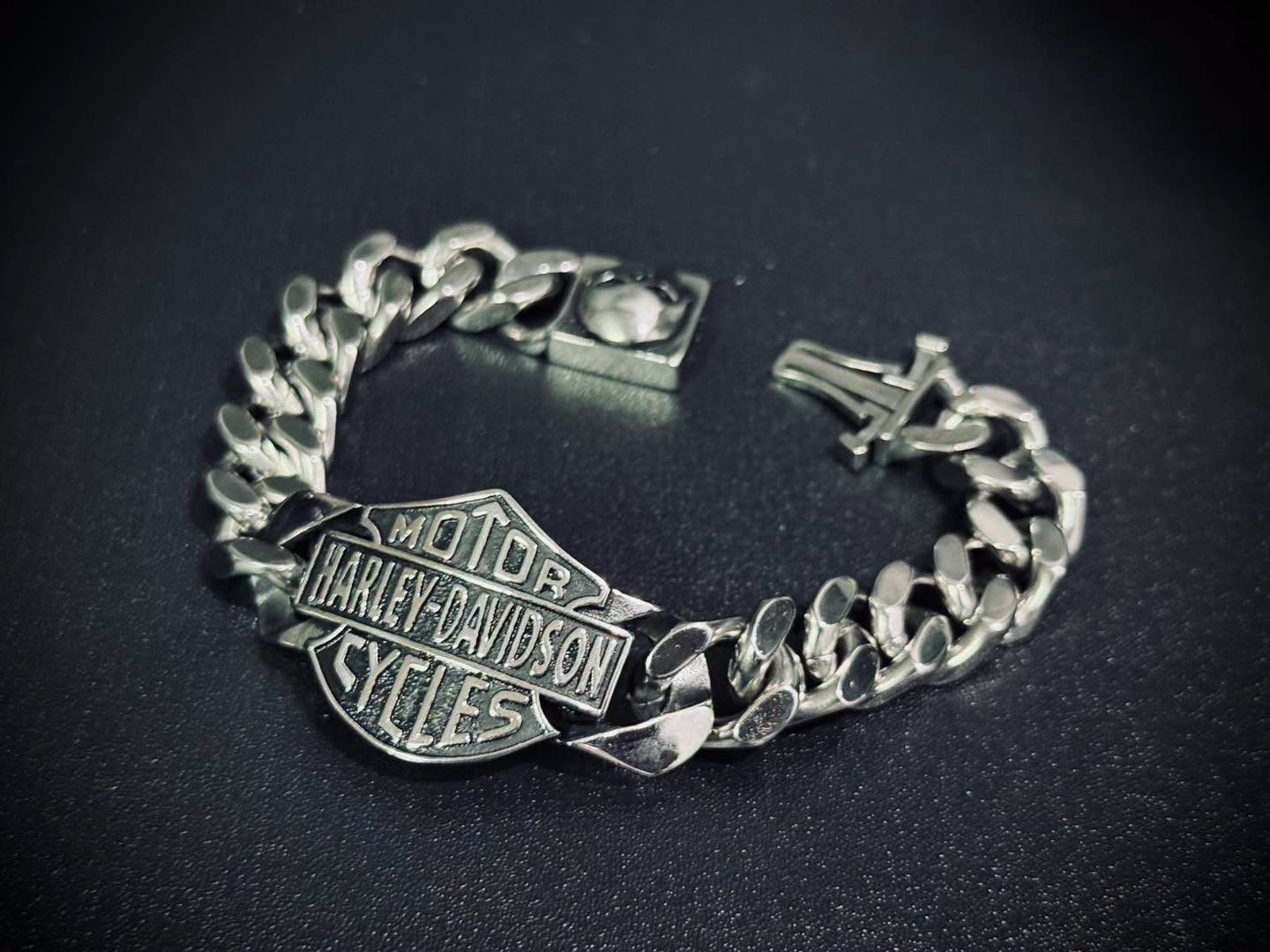 HARLEY DAVIDSON STAINLESS STEEL 316L BRACELET CHAIN LINK HD CLASSIC 8 INCHES