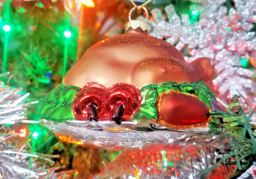 Target Roasted TURKEY Dinner Thanksgiving Farmhouse Cook Glass Ornament SOLD OUT