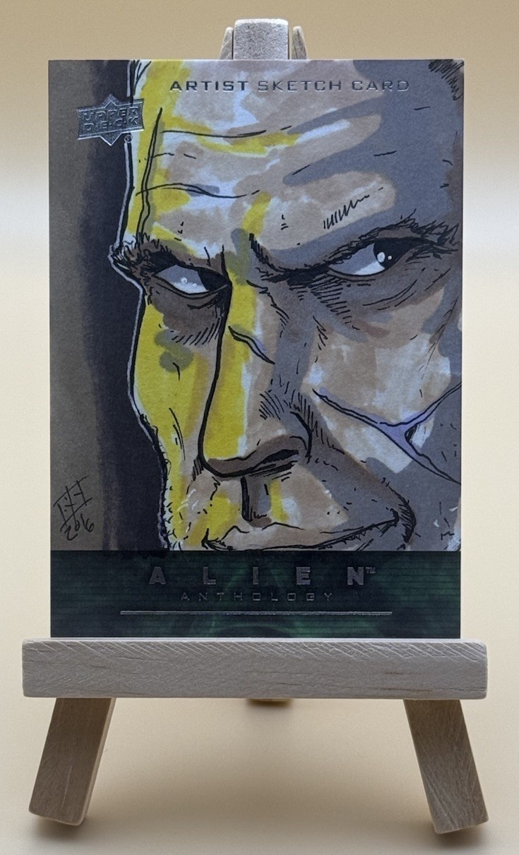2016 Upper Deck Alien Anthology Sketch Card By Bryan Silverbax Sheppard