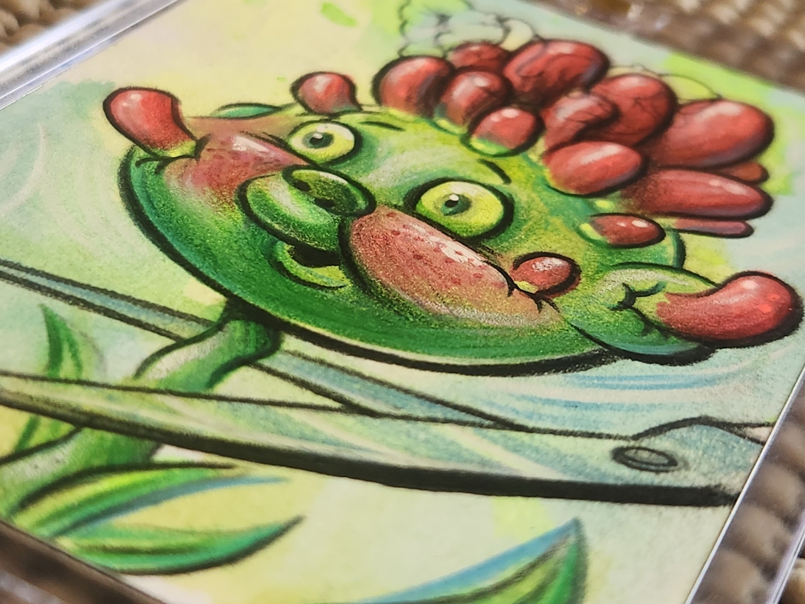 PUS Succu Len SKETCH CARD Poor Unfortunate Souls Get A Grip GPK GREG TREIZE 1/1