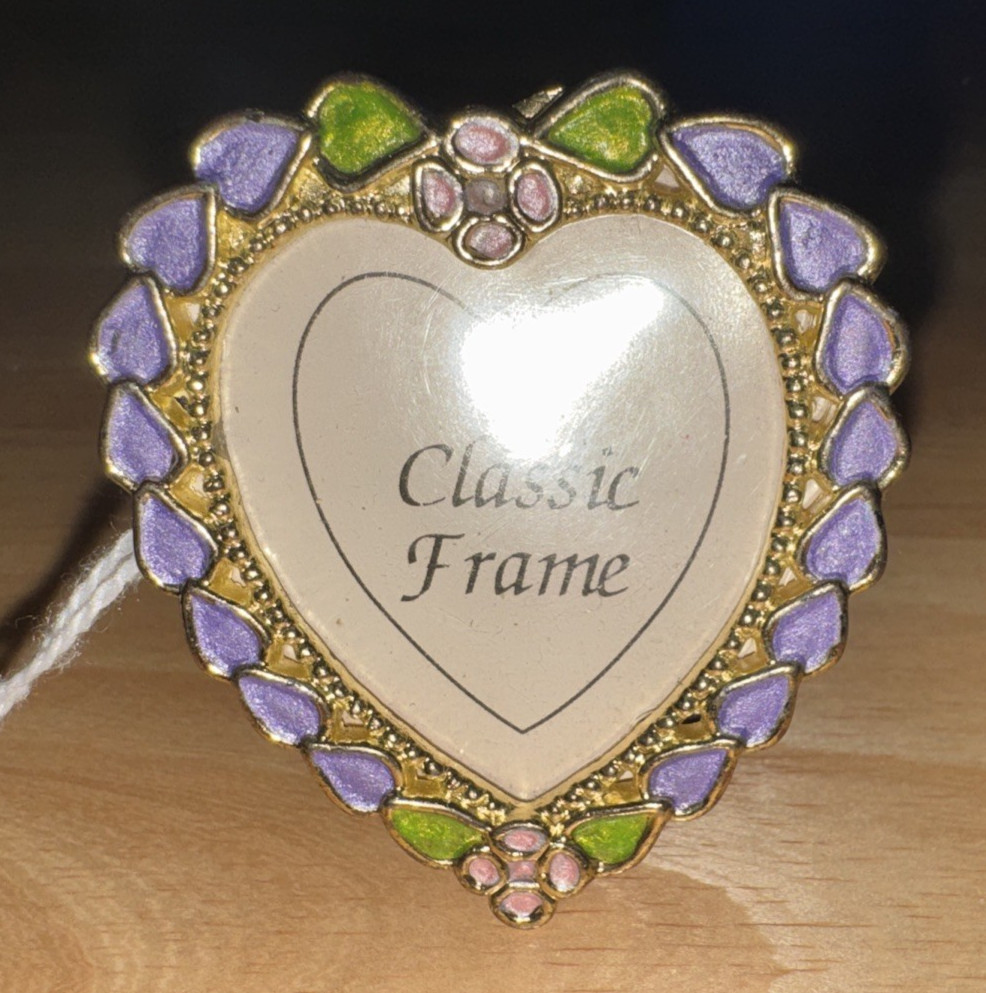 Tiny Heart Frame Pink Gold Lavender Green