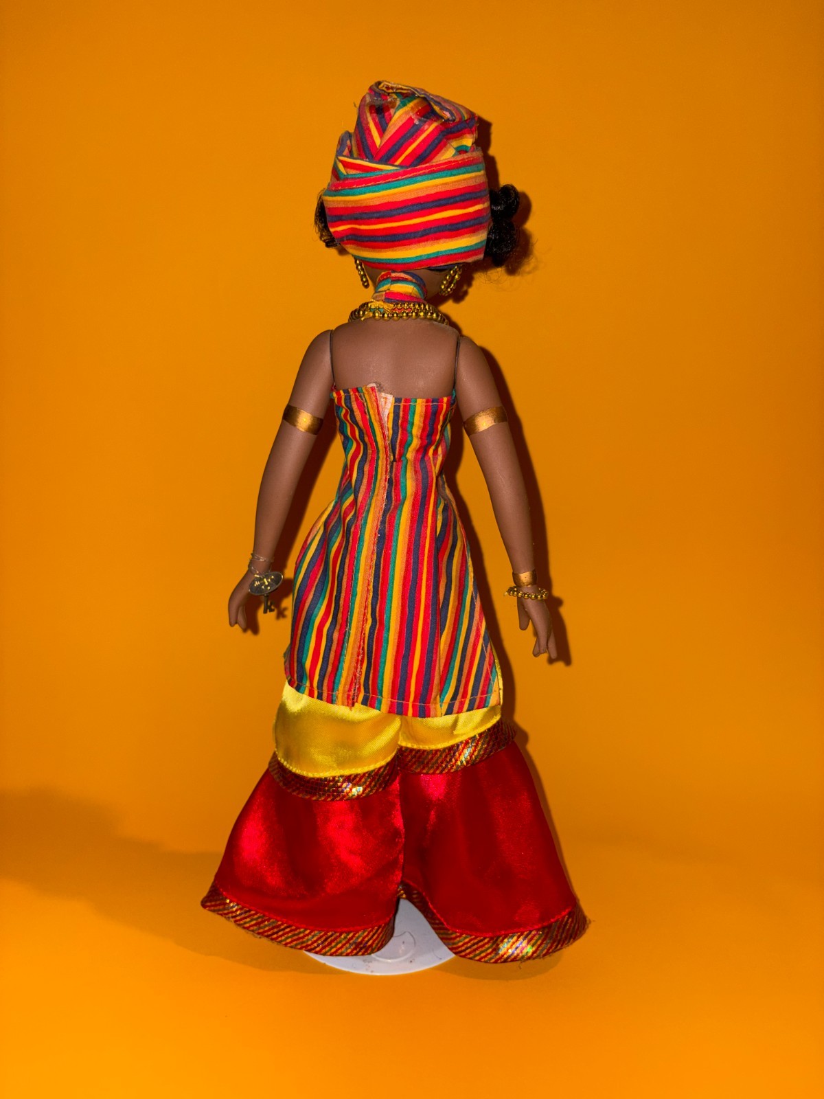 Vintage African American Fashion Doll Ethnic Costume Head Wrap Jewelry