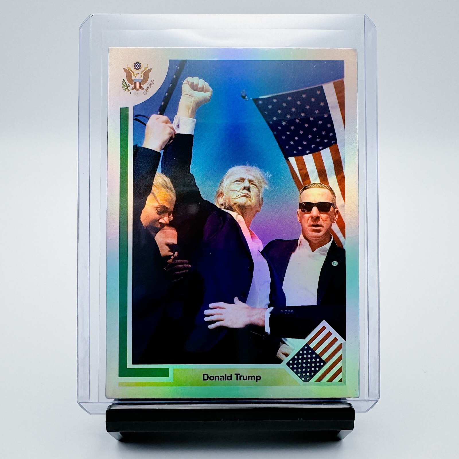 Custom Donald Trump 91 Holo Prizm Assassination Attempt Handmade Baseball Card