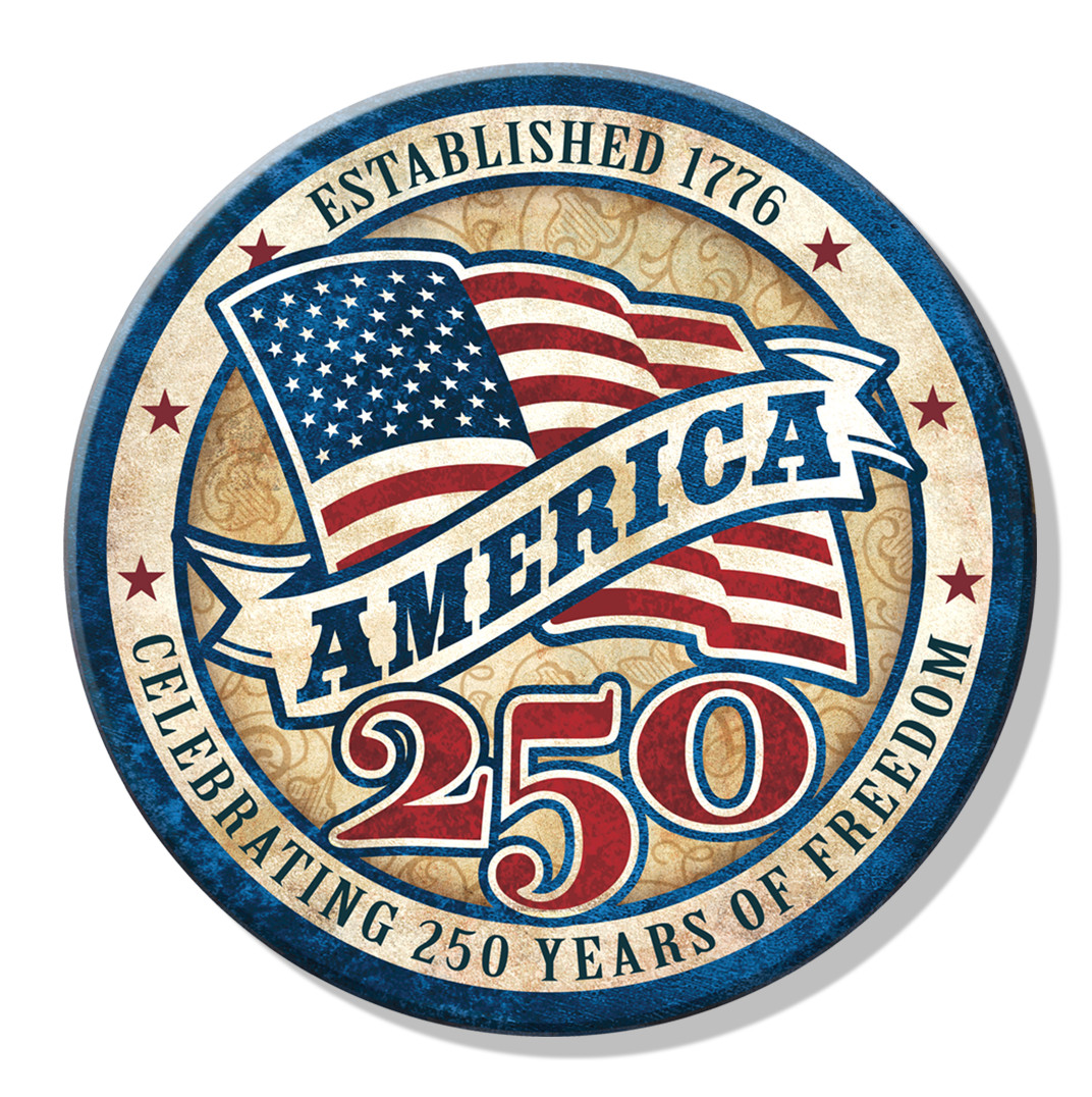 1776 America 250 Years Of Freedom Round Sign Refrigerator Magnet Decor 3 Inch