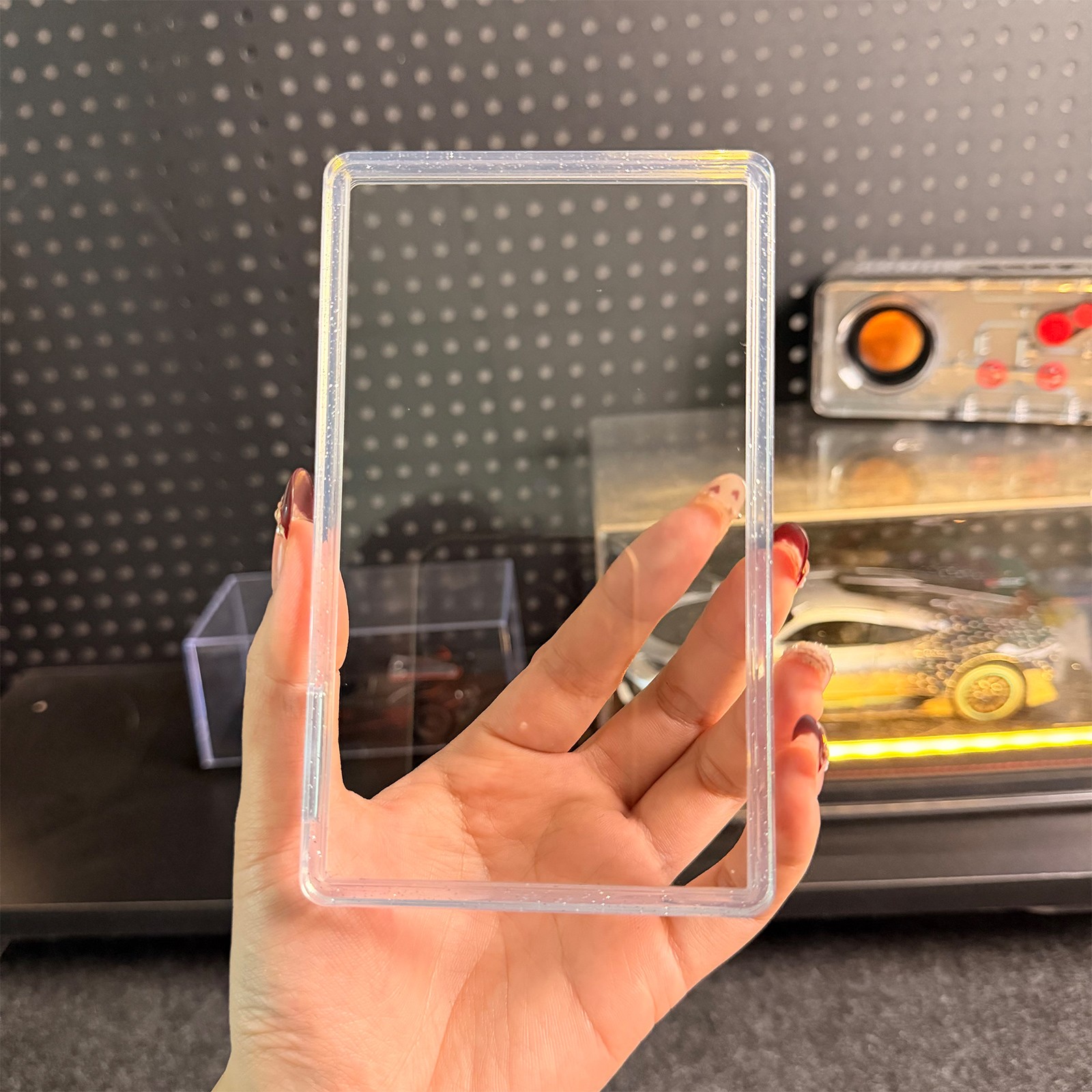For PSA CGC Slab Guard Gradient Glitter TPU Bumper PC Protector Graded Card Case