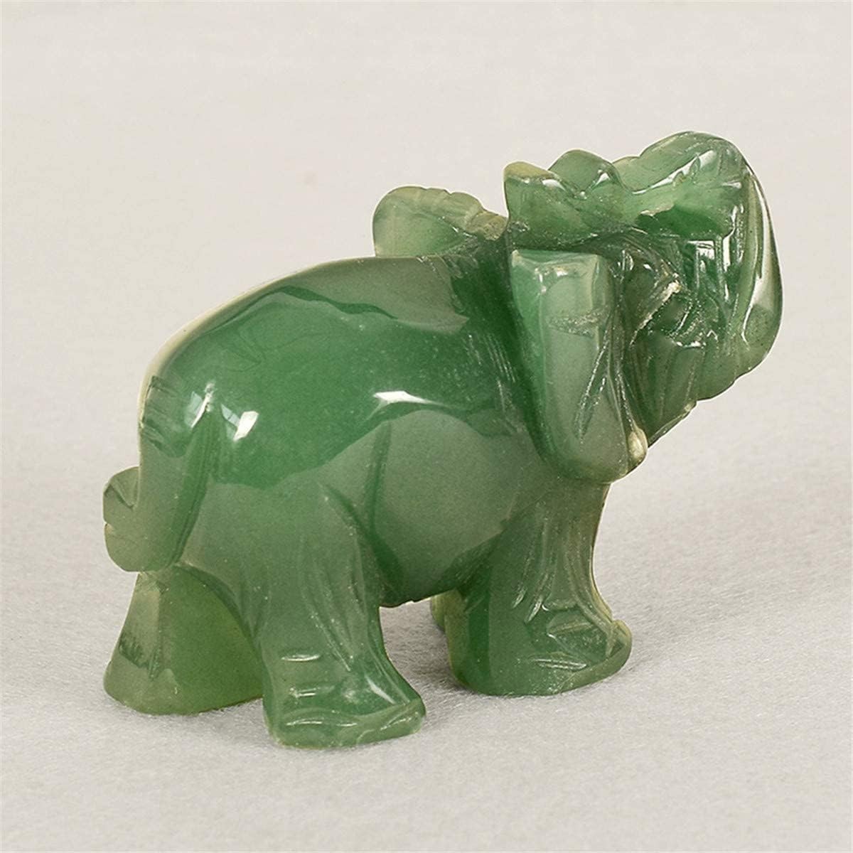 Green Elephant Ornament, Elephant Statue, Jade Stone Handcraft Natural Jade S…