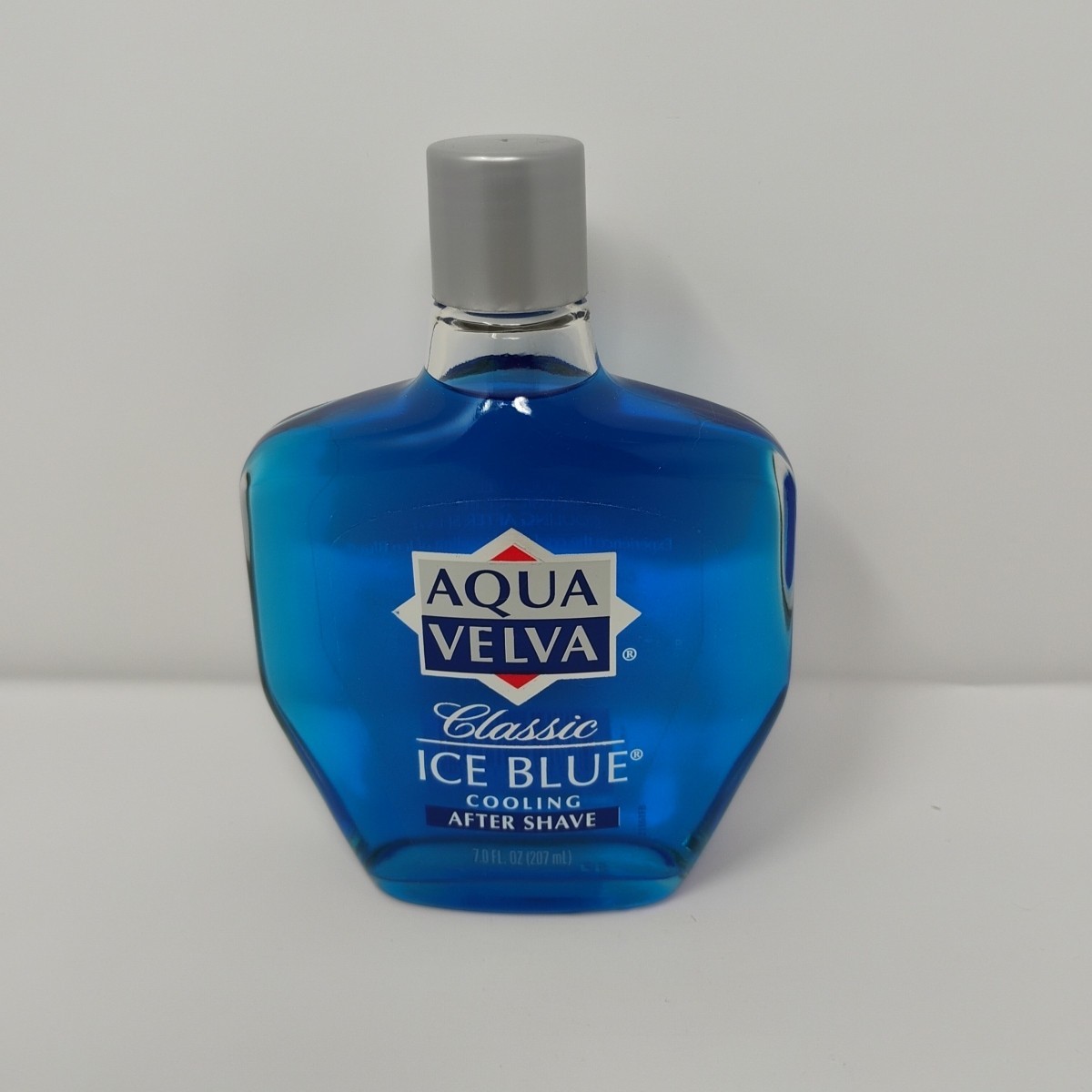 Aqua Velva After Shave JB WILLIAMS Glass Bottle Classic Ice Blue Cooling 7oz VTG