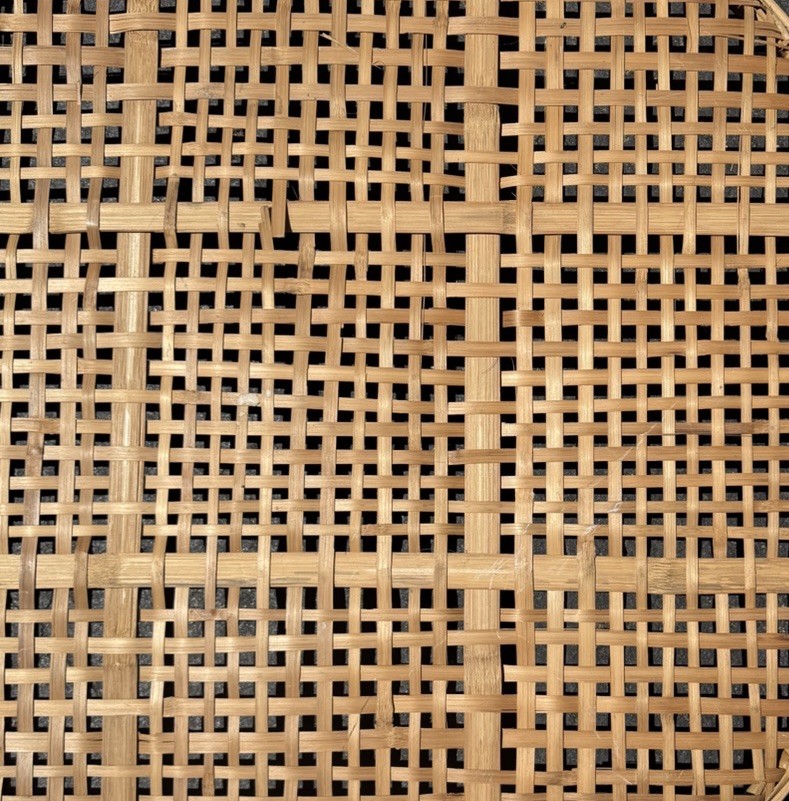 Large MCM Mid-Century Shallow Winnowing Basket 33” Vintage 3552-C