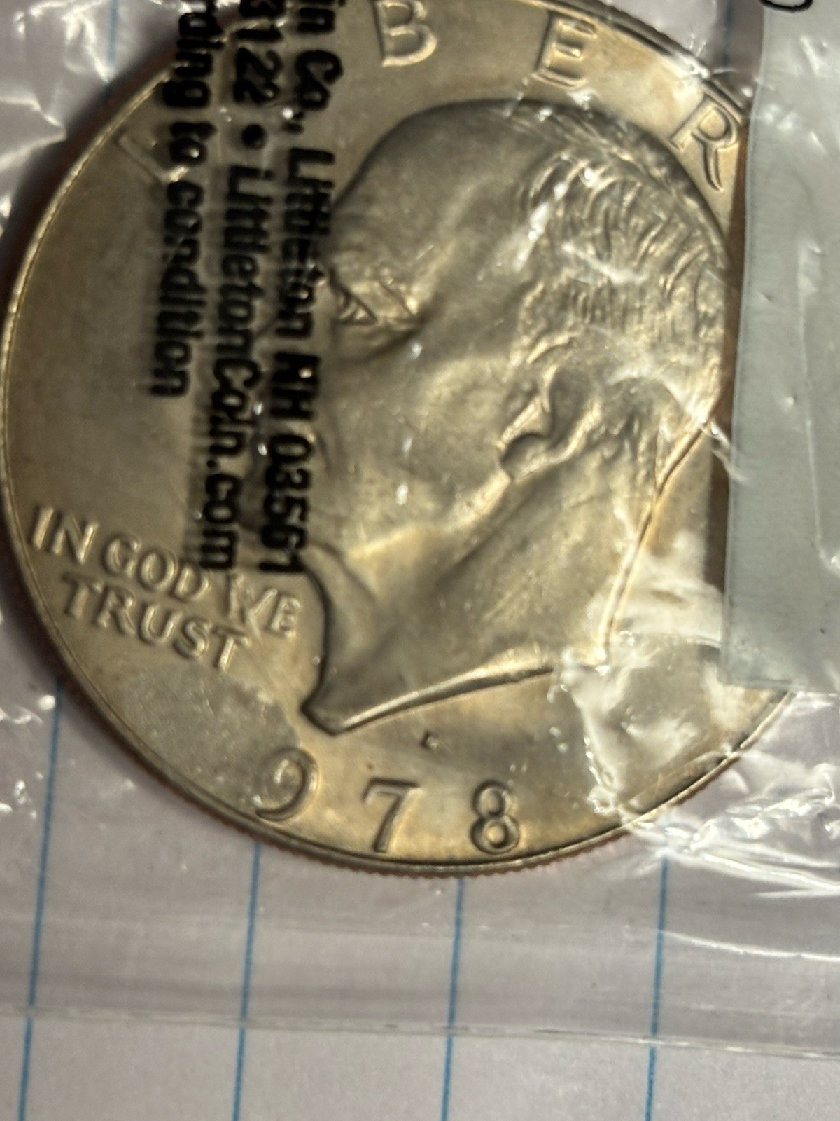 1978 D Eisenhower Clad Dollar Missing Partial Date Uncirculated 60