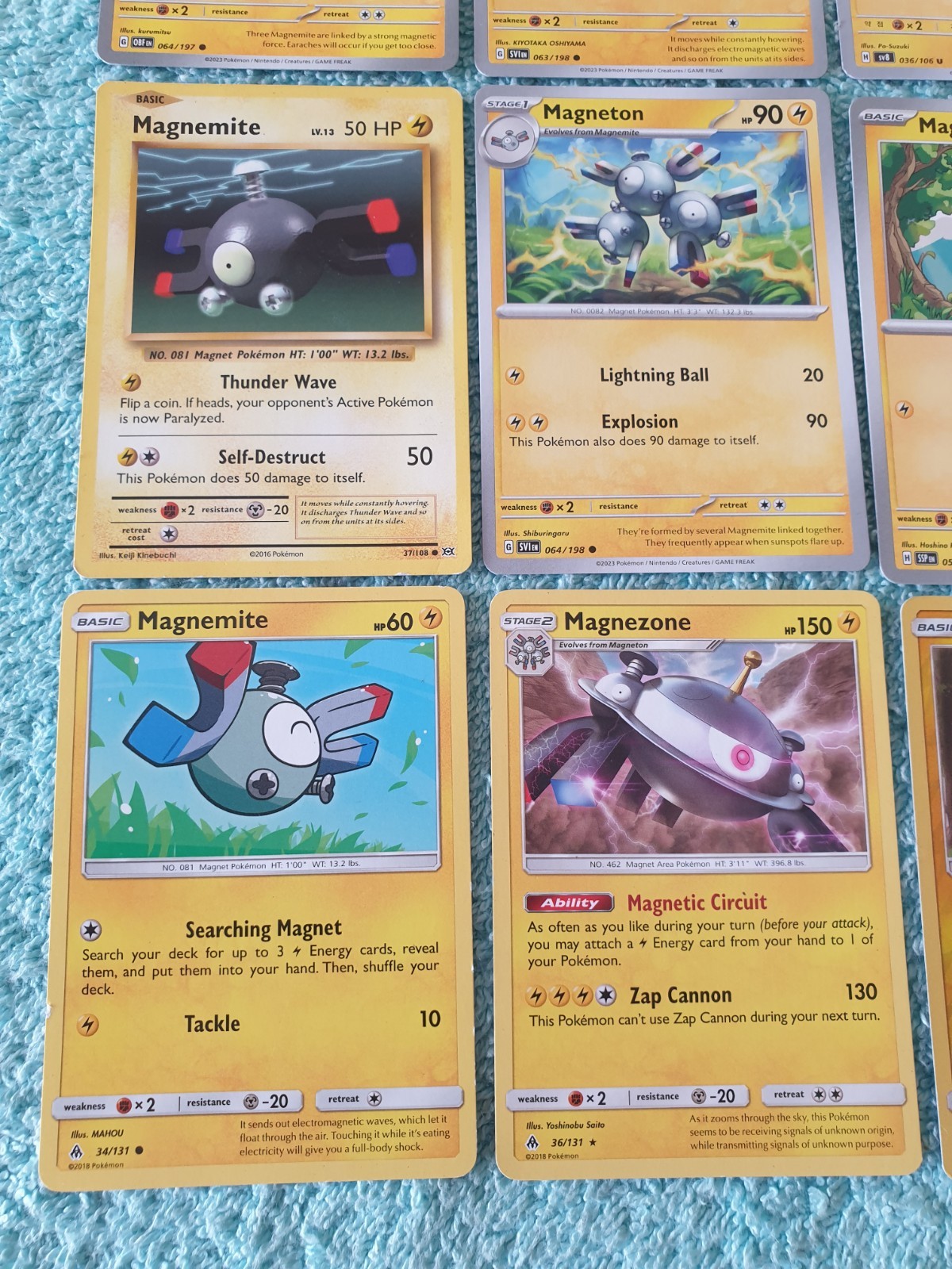 MAGNEMITE, MAGNETON, & MAGNEZONE BUNDLE OF POKEMON CARDS