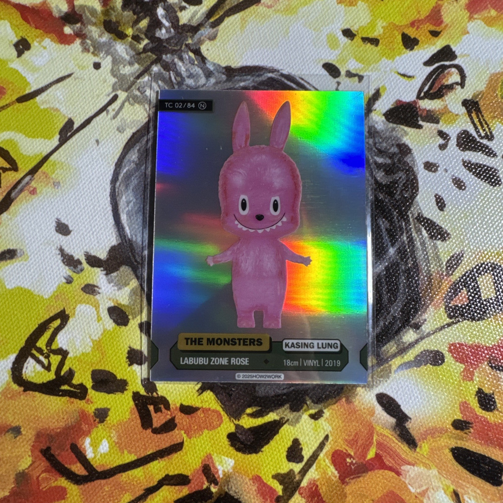 2025 How2Work THE MONSTERS Series 3 Trading Card LABUBU ZONE ROSE 02/84 N holo