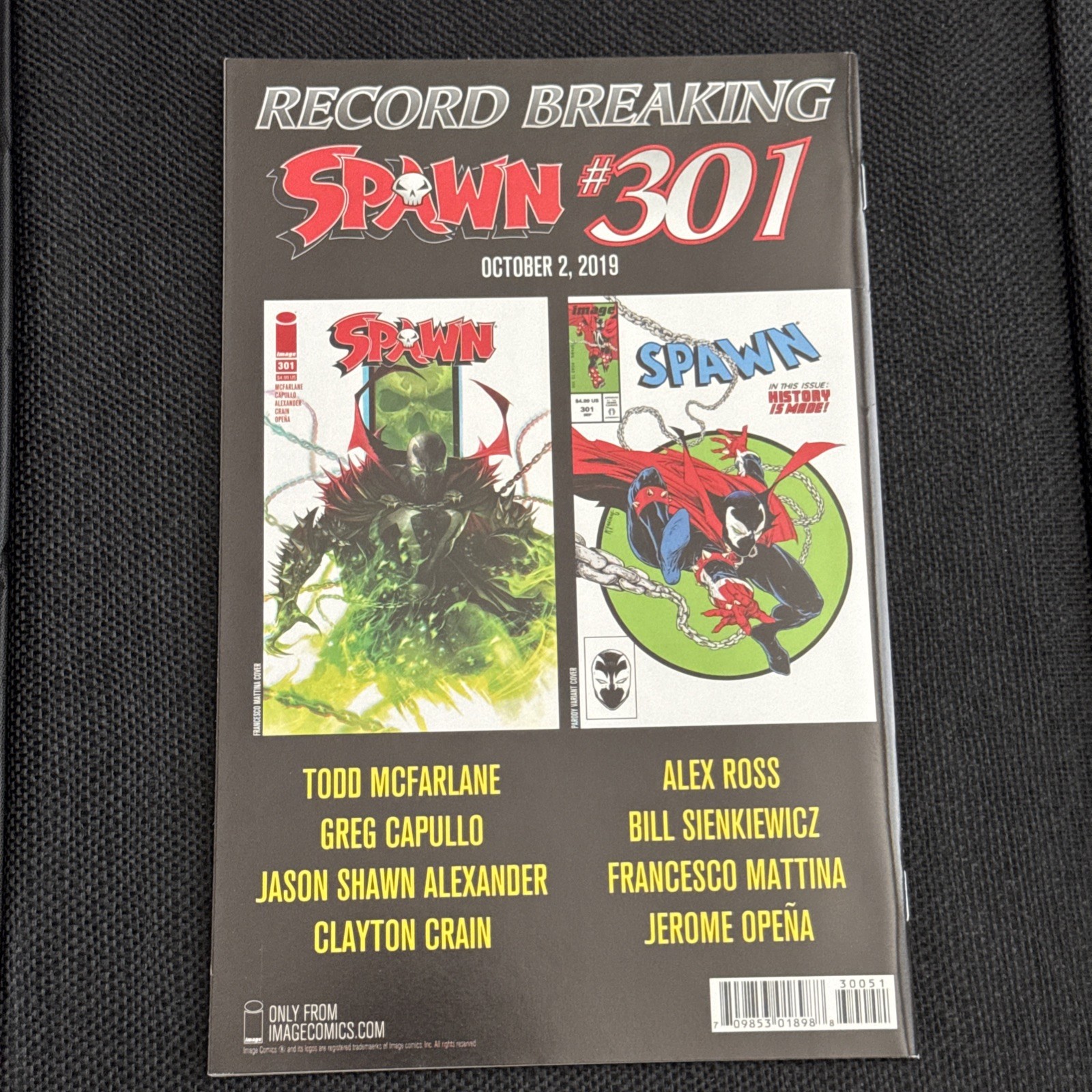 SPAWN #300 J. SCOTT CAMPBELL B&W SKETCH VARIANT
