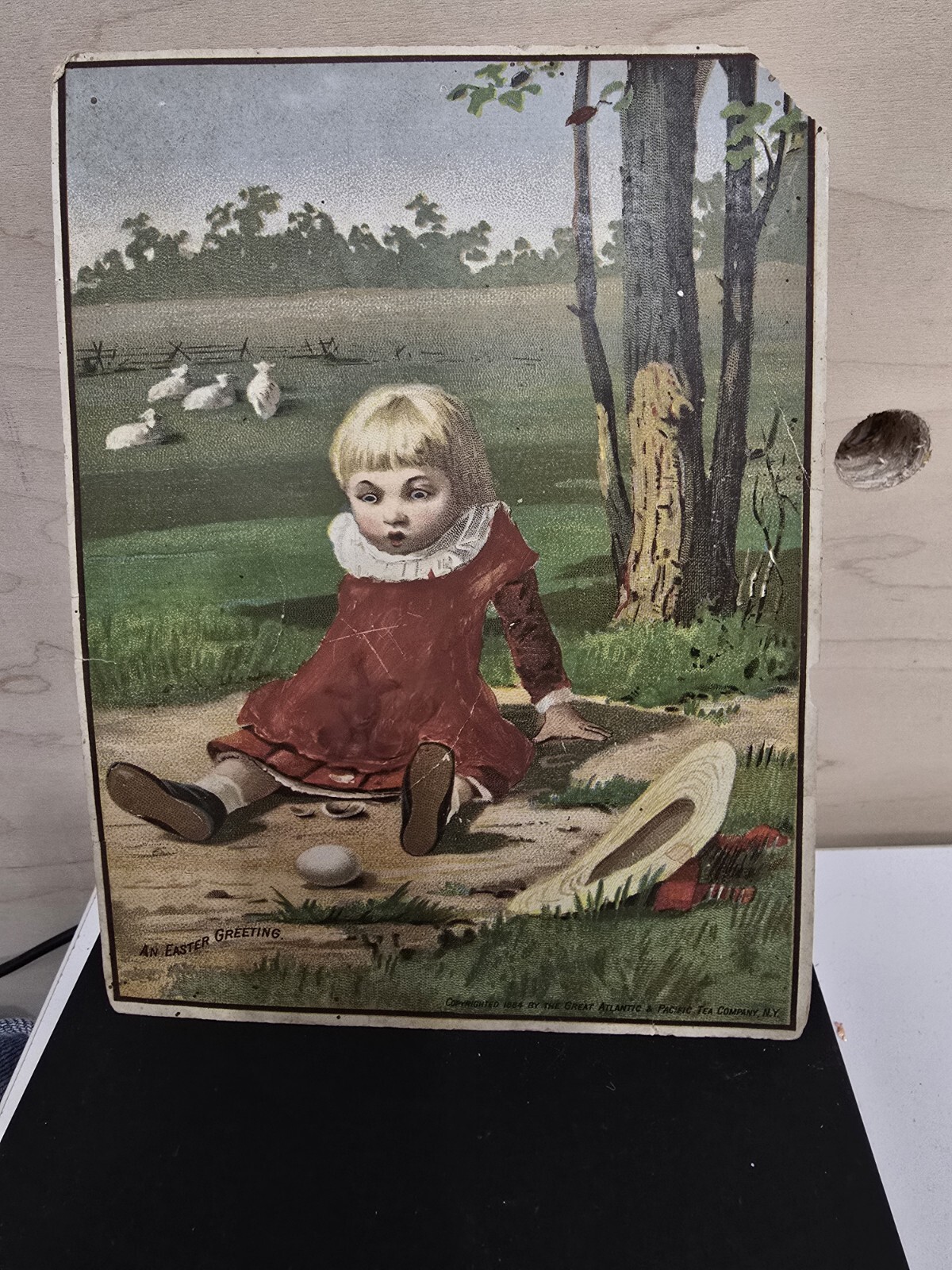 Vintage Easter Greeting Card Post Card Heavy Cardstock
