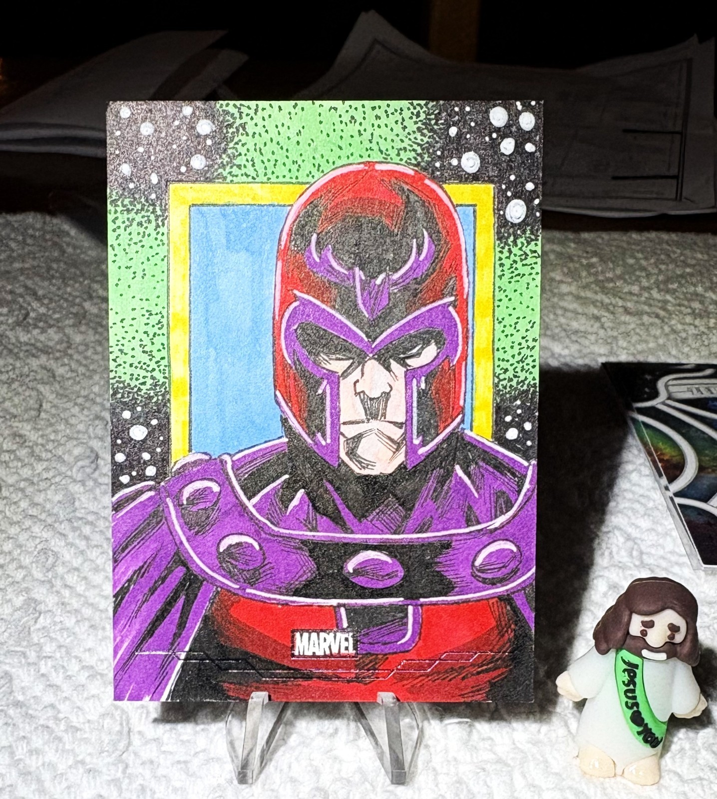 2025 TOPPS CHROME MARVEL STUDIOS MAGNETO DAN BORGONOS SKETCH AUTOGRAPH 1/1 WOW