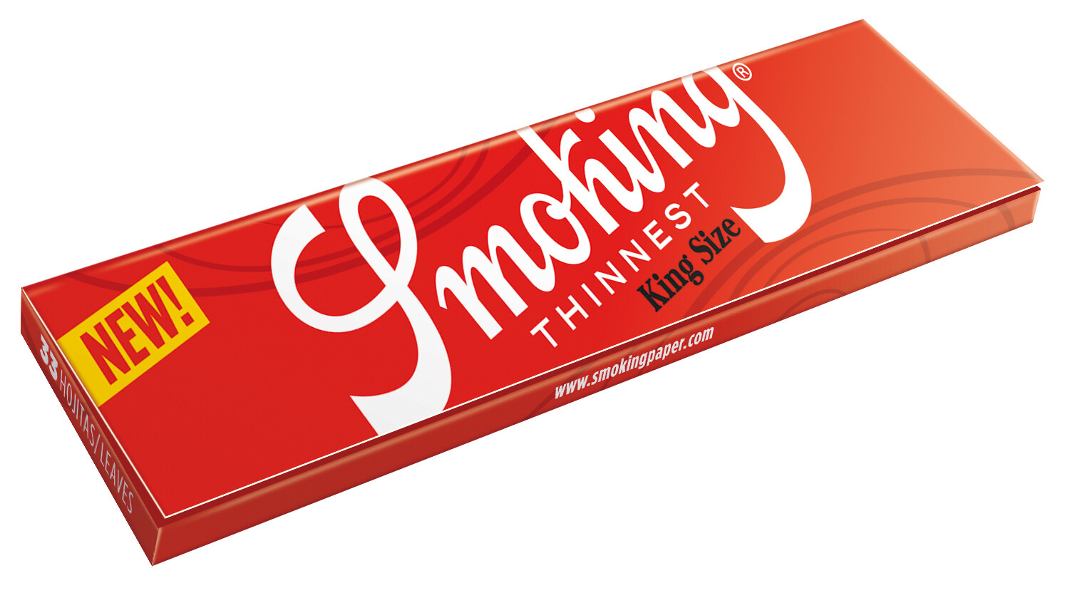 Smoking Thinnest Red Rolling Papers King Size (110mm) – (5 Booklets)