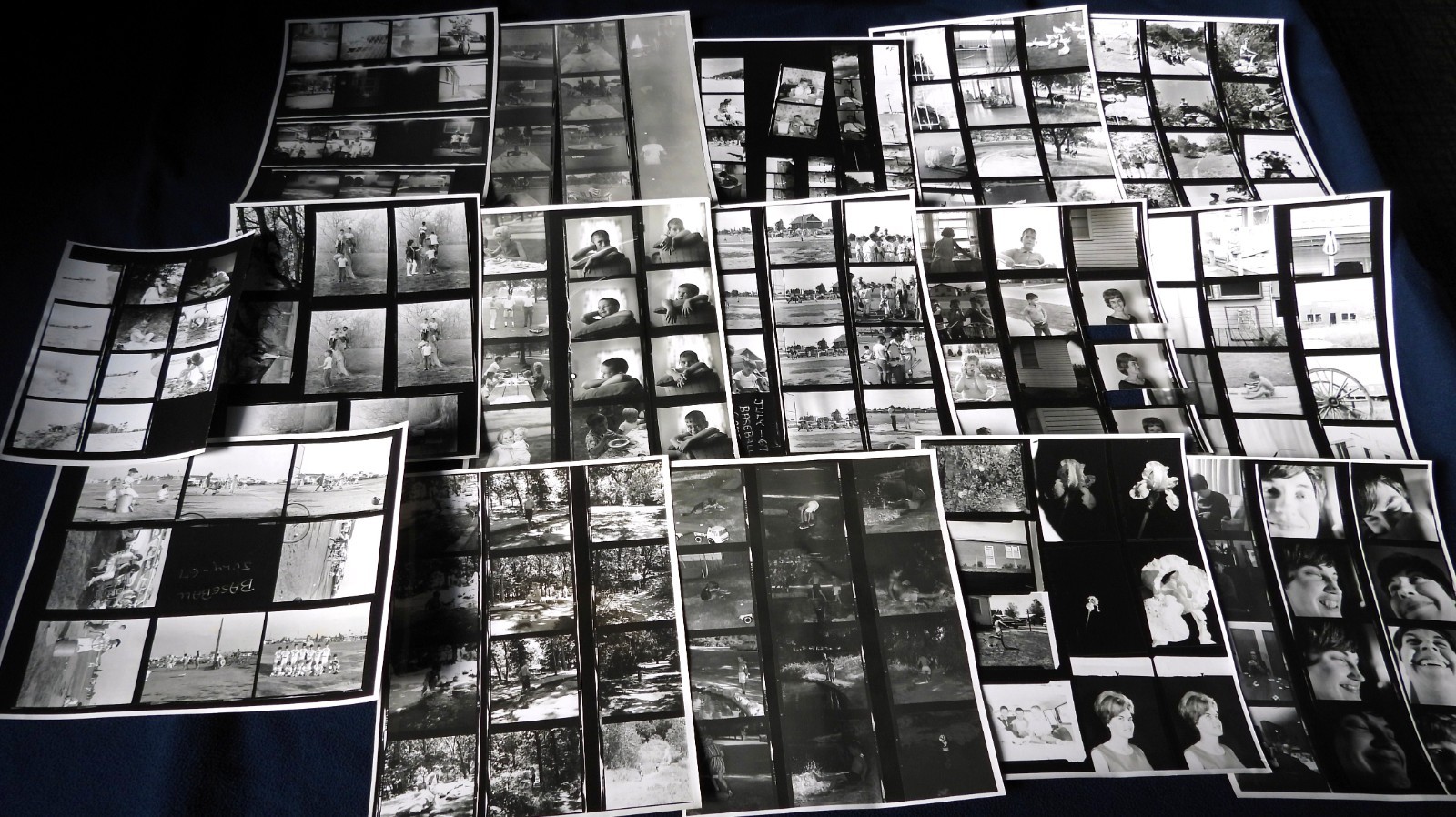 #3 Lot Vtg 1960s 1970s 2×2 Snapshot Photo PROOF SHEETS Craft Art Mixed Media