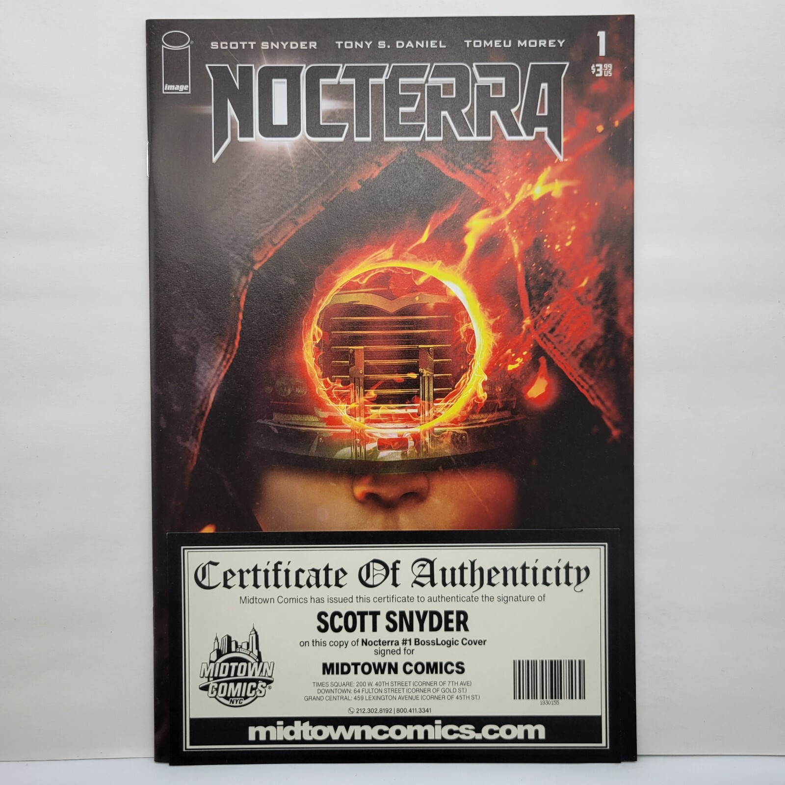 Nocterra #1 Variant BossLogic Cover Signed By Scott Snyder 2021 COA