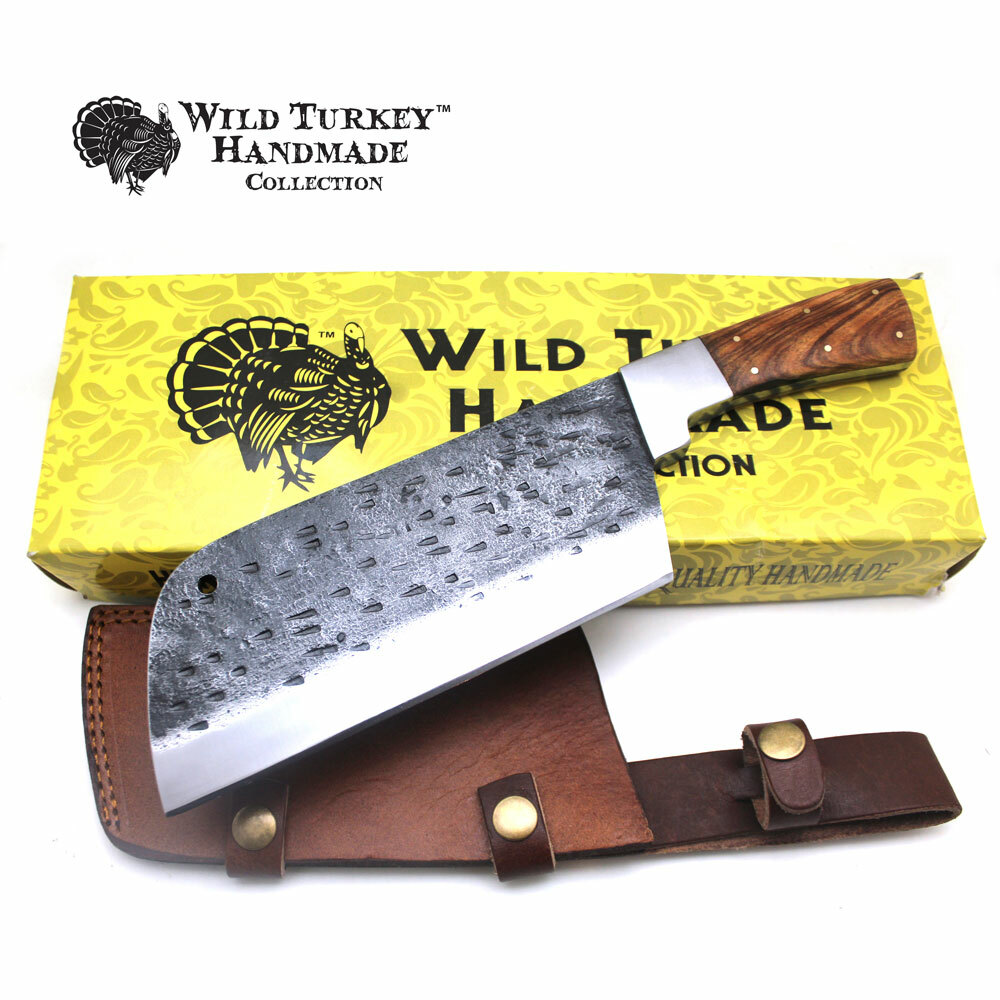 Wild Turkey Handmade Collection 1075 High Carbon Steel Full Tang Butcher Knife
