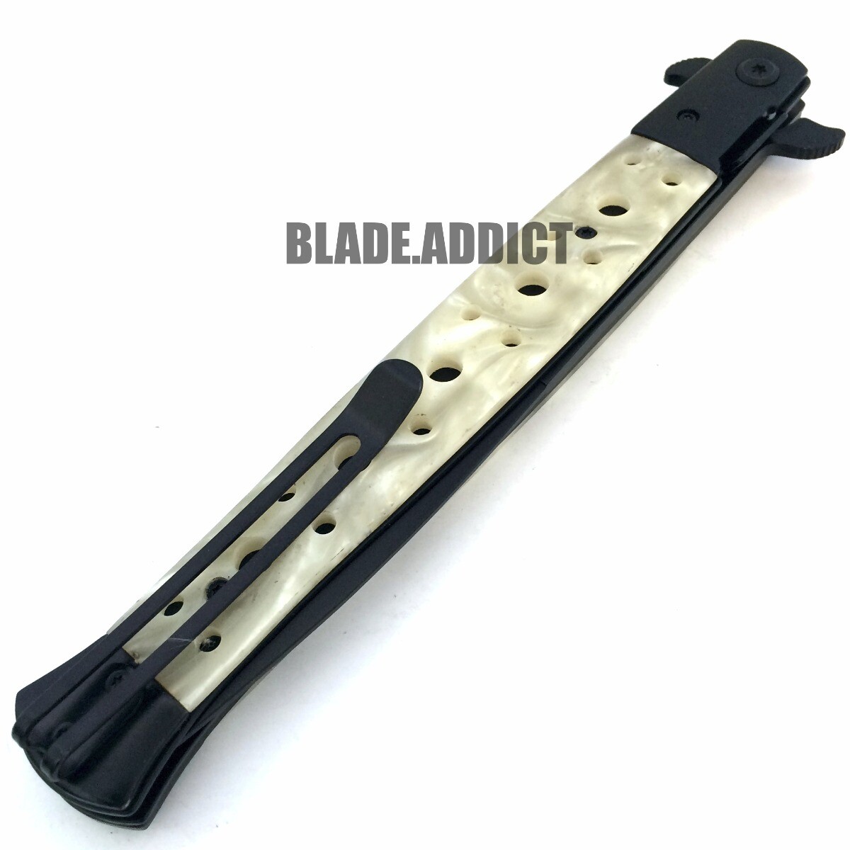 TAC FORCE 13″ Extra Large Assisted Open Spring STILETTO PEARL Pocket Knife