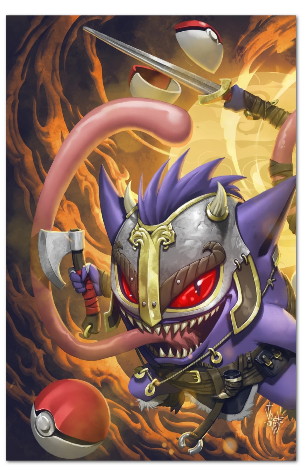 Fame: Satoshi Tajiri “Viking Gengar” MGI EXCLUSIVE VINZ EL TAB SPOTTED FOIL NM