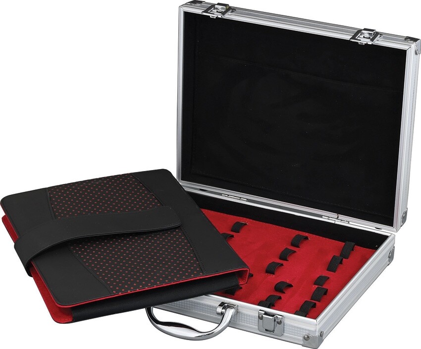 CARRY ALL BRAND – ALUMINUM KNIFE BRIEFCASE – HOLDS 25 FOLDING KNIVES – #AC210
