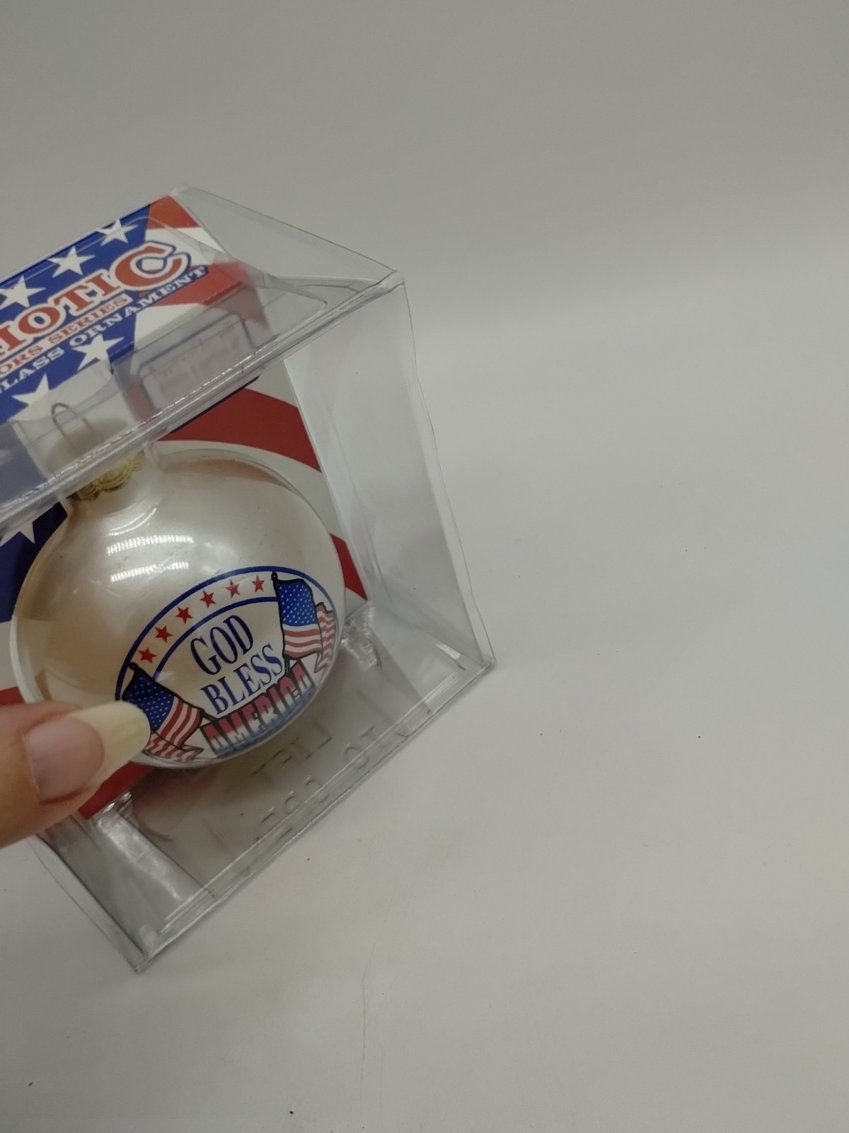 God Bless America Patriotic Christmas Ornament Topperscot Made In USA