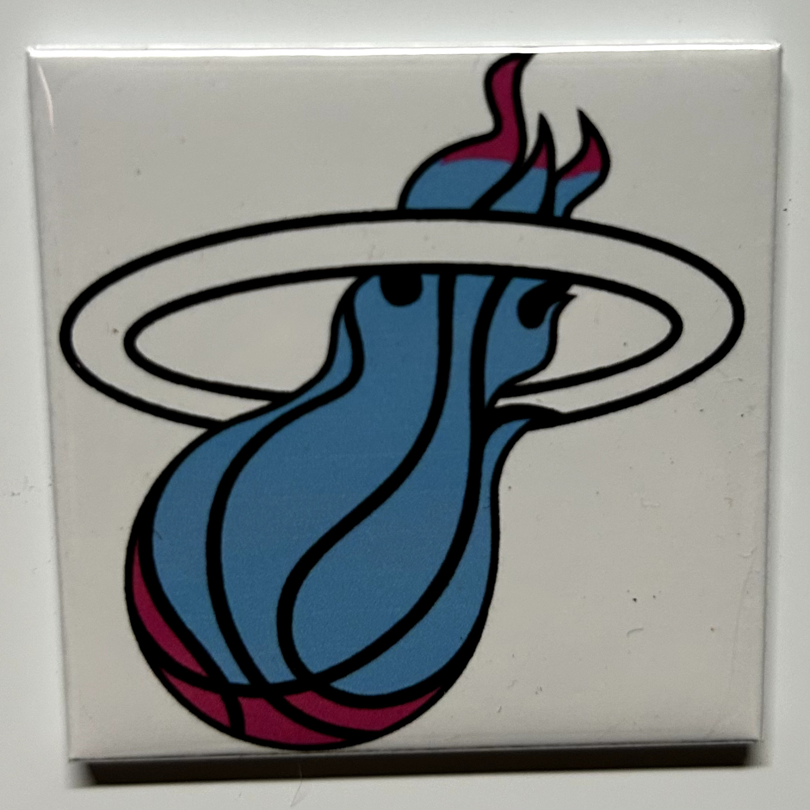 heat miami teal pink logo nba Refrigerator Magnet 2×2 Collectible Fridge Fan Art