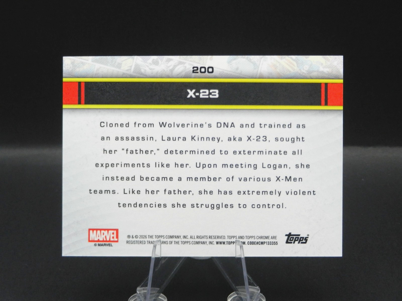 🗡️ X-23 || ORANGE Raywave BOOKEND /25 ‼️2026 Topps Chrome Marvel Comics #200 🔥
