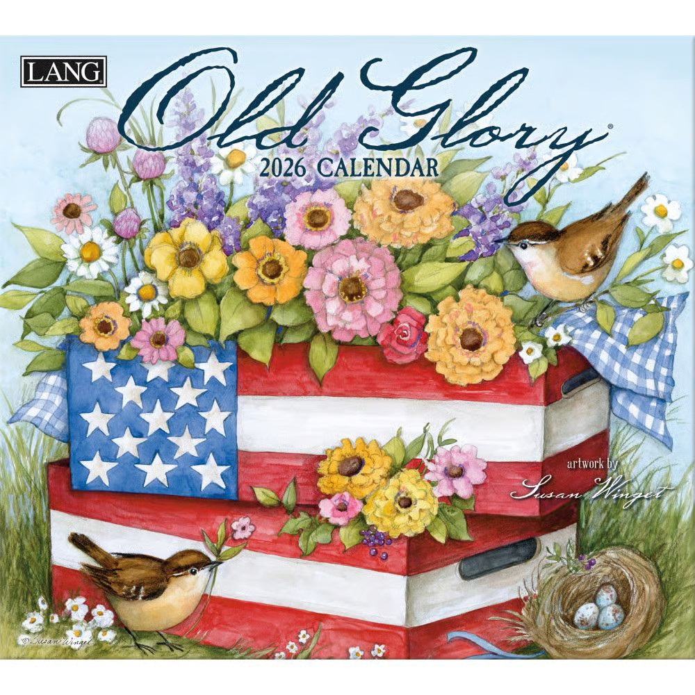 Lang Brands, Old Glory 2026 Wall Calendar by Susan Winget