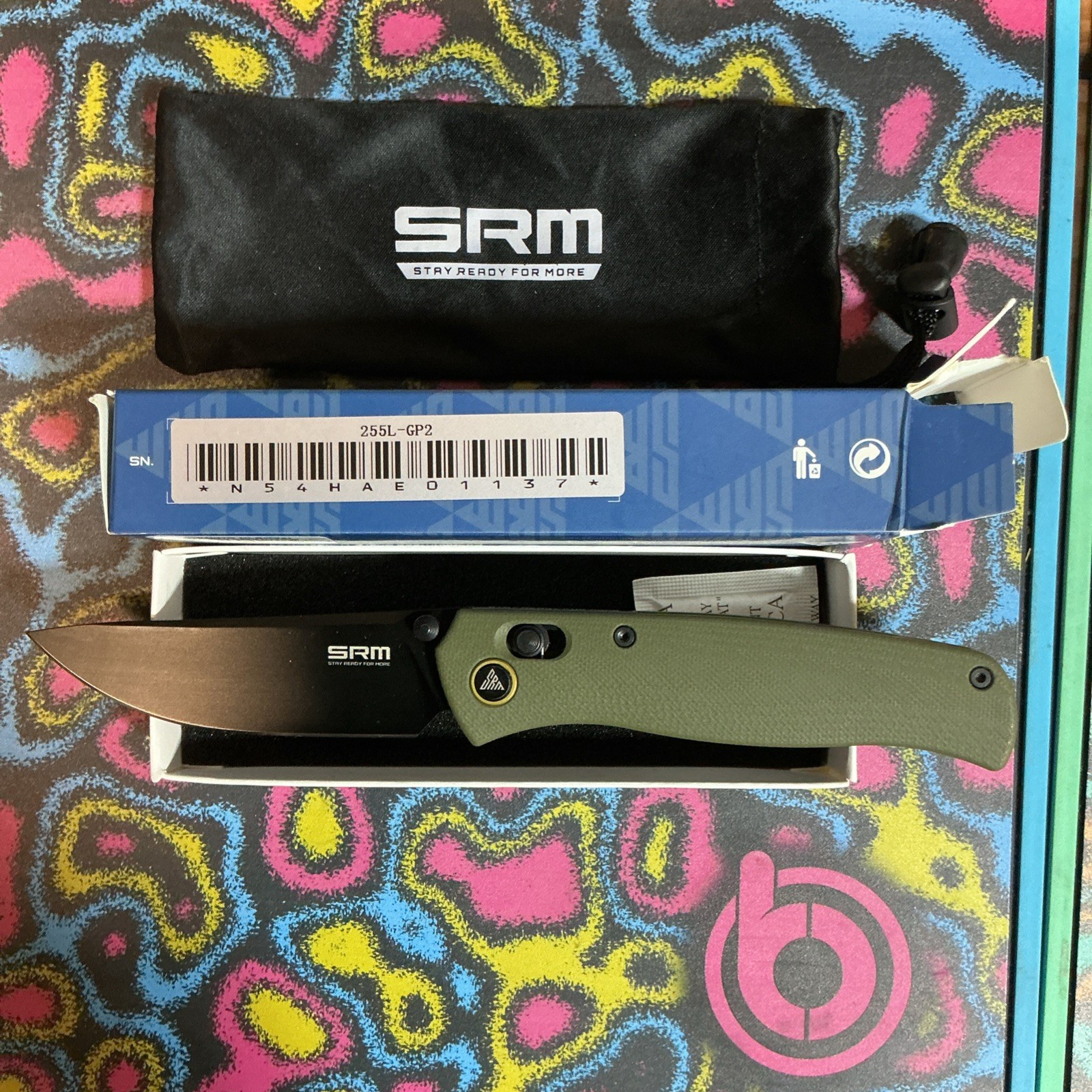 SRM Knives Medal Folding Knife 3.25″ 10Cr15CoMoV Steel Blade OD Green G10 Handle