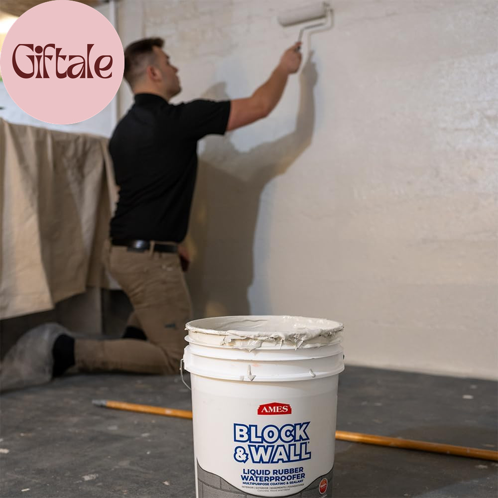 Block & Wall™ Liquid Rubber Waterproofer Multi-Purpose Coating & Sealant – 1 Gal