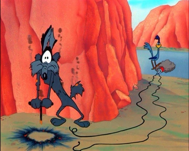 Looney Tunes Super Stars: Road Runner and Wile E. Coyote. Poster Photo Vintage