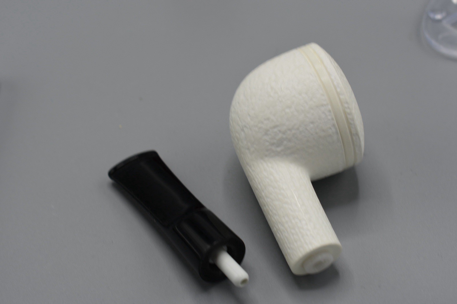 Rusticated Finish Pot Pipe -new-block Meerschaum Handmade With Case#130