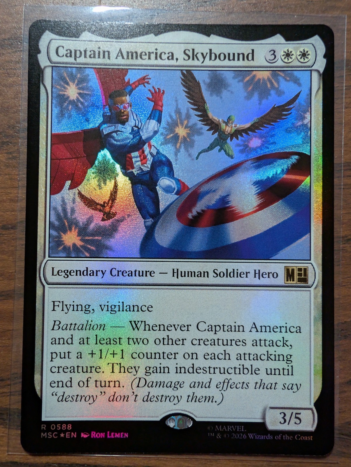 Captain America, Skybound 588 Commander: Marvel Super Heroes Foil NM