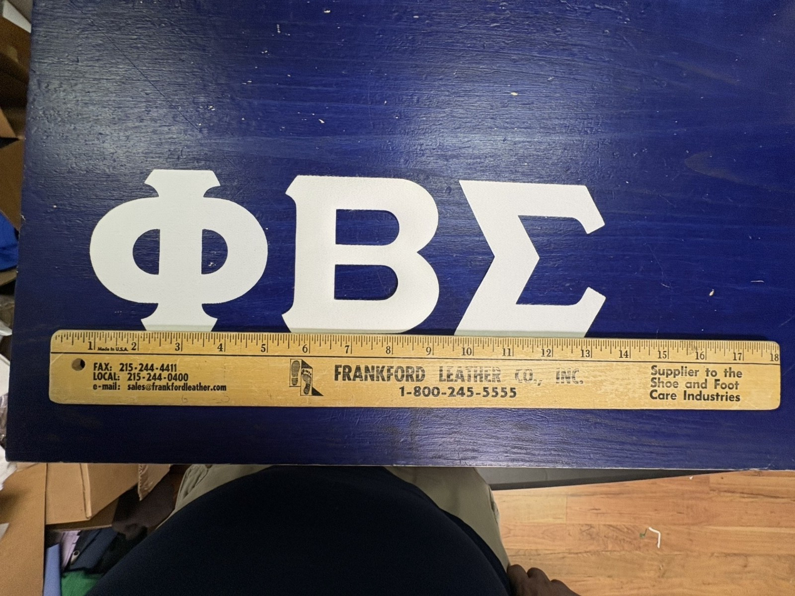 Phi Beta Sigma 4″ Mega Greek Twill Sew On Letters White Adhesive Backing