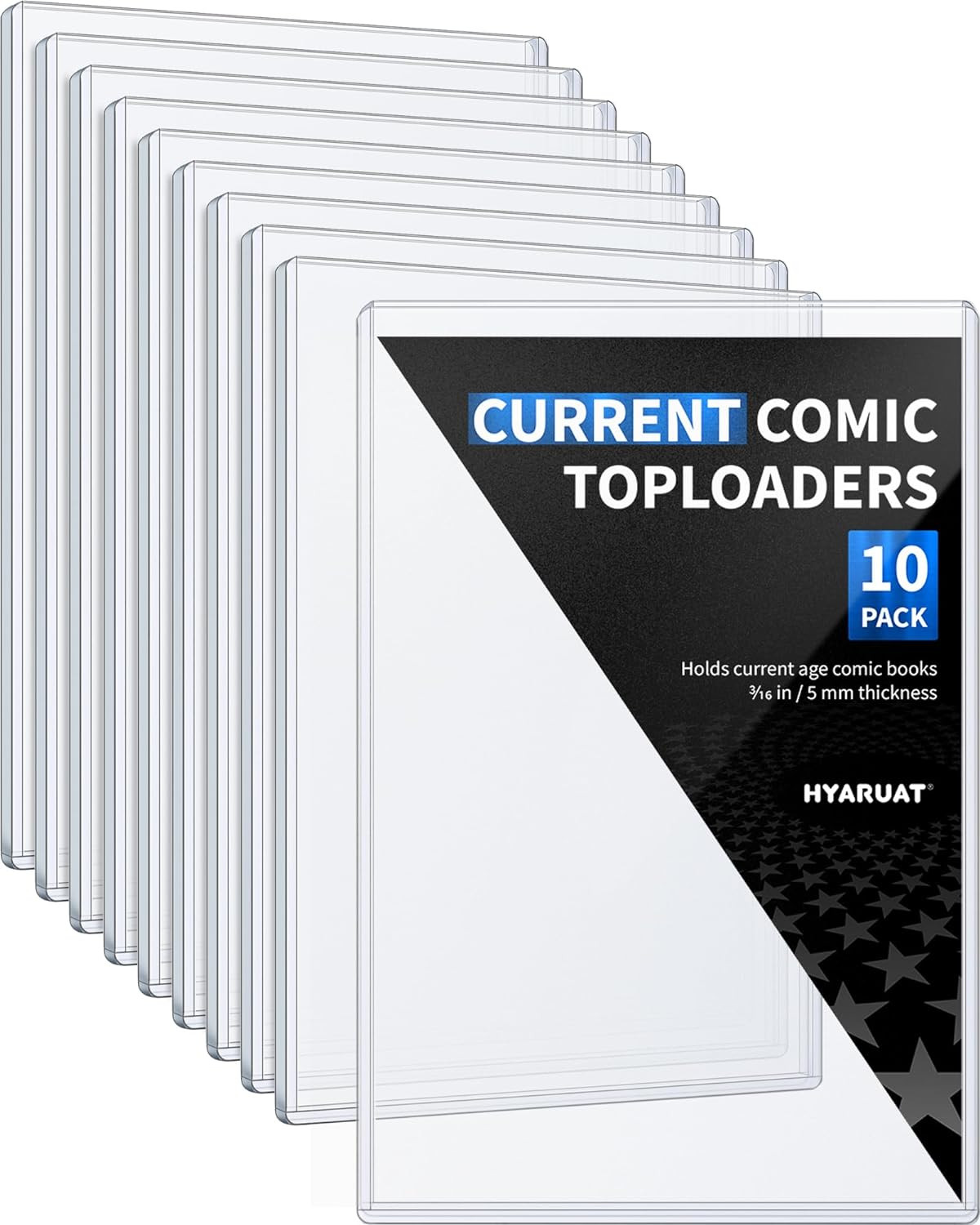 10 Pack Comic Book Top Loaders Hard Plastic Sleeves Storage Display Holders
