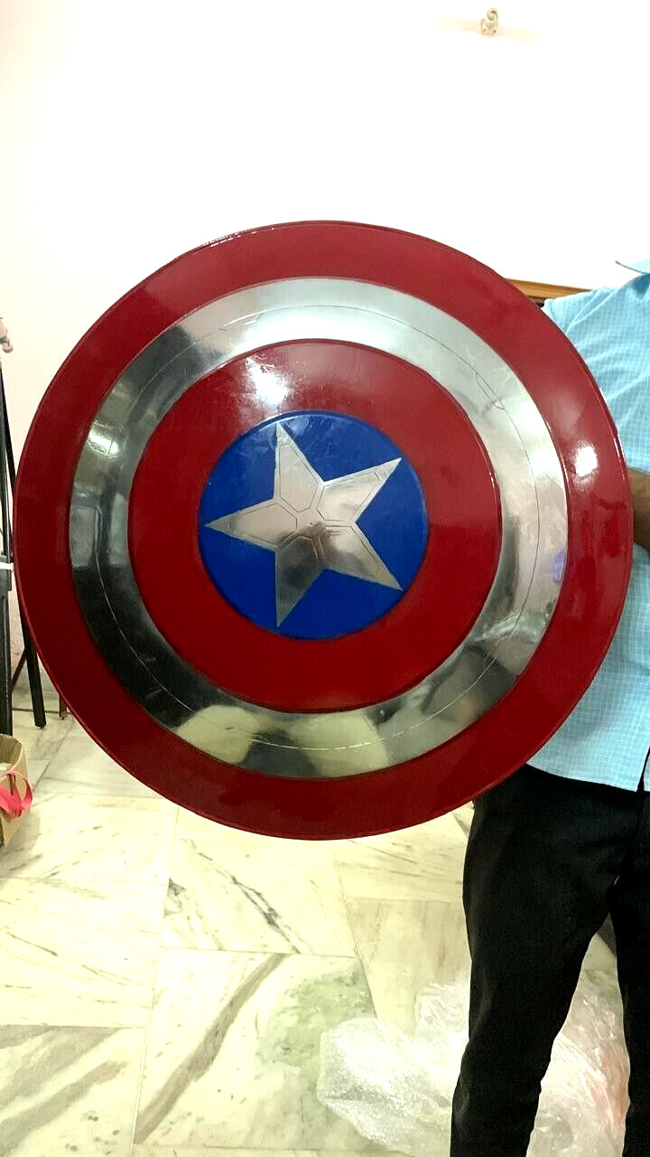 Captain America Shield Medieval Warrior Mild Steel Round Cosplay Vintage Gift