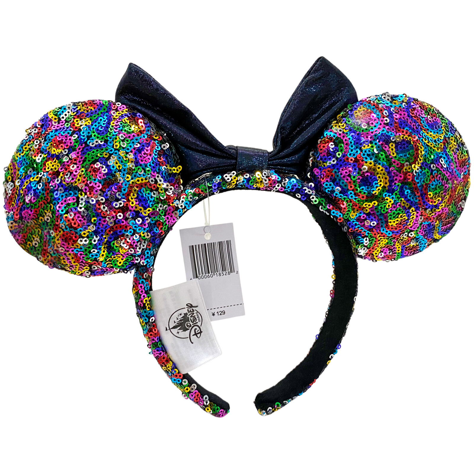 Disney- Parks Spangles Multicolour Sequins Minnie Mickey Mouse Ears Bow Headband