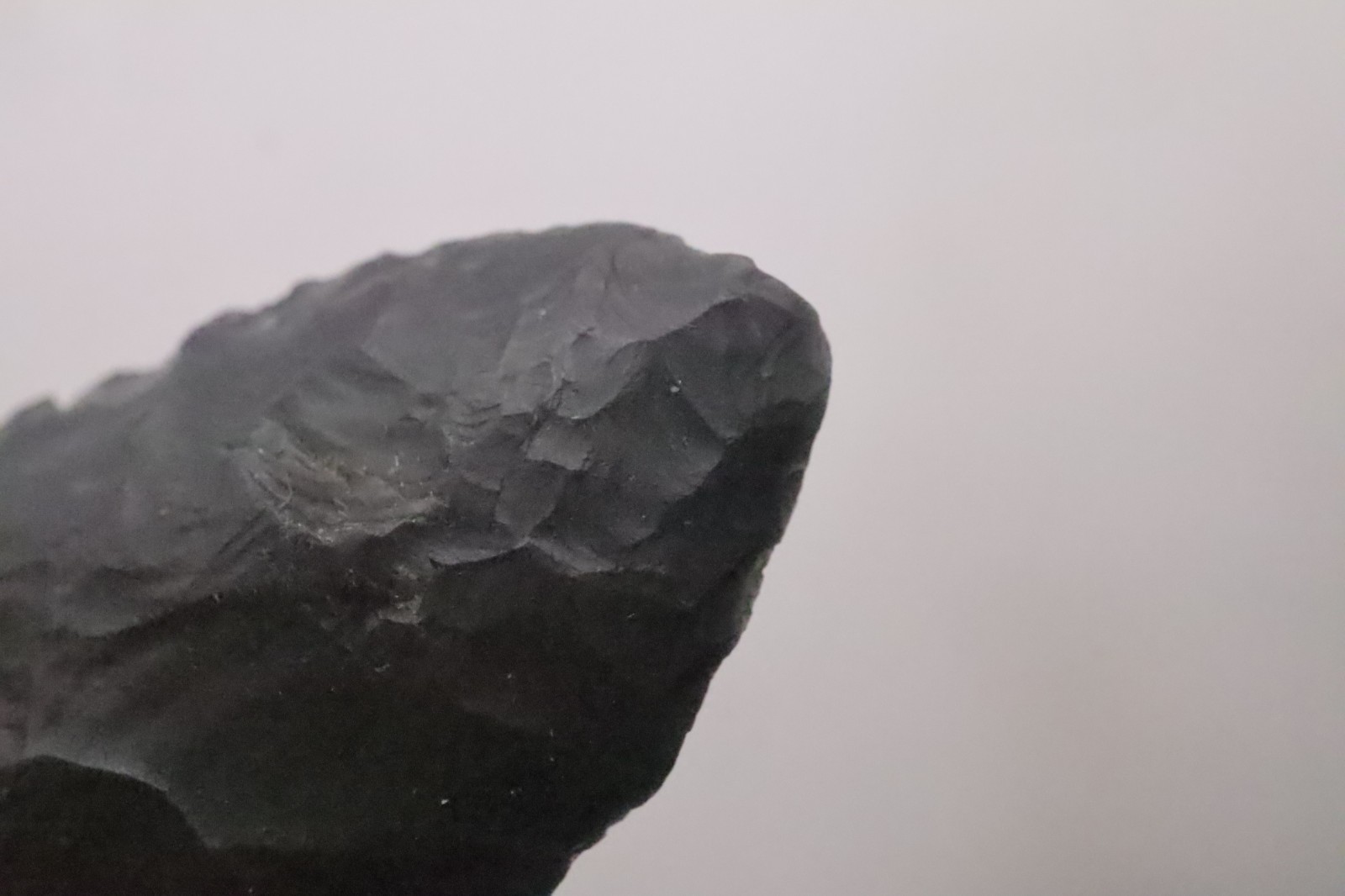 Large Native American Black Flint Spear Point Knife Blade Artifact 3.6 in Maine