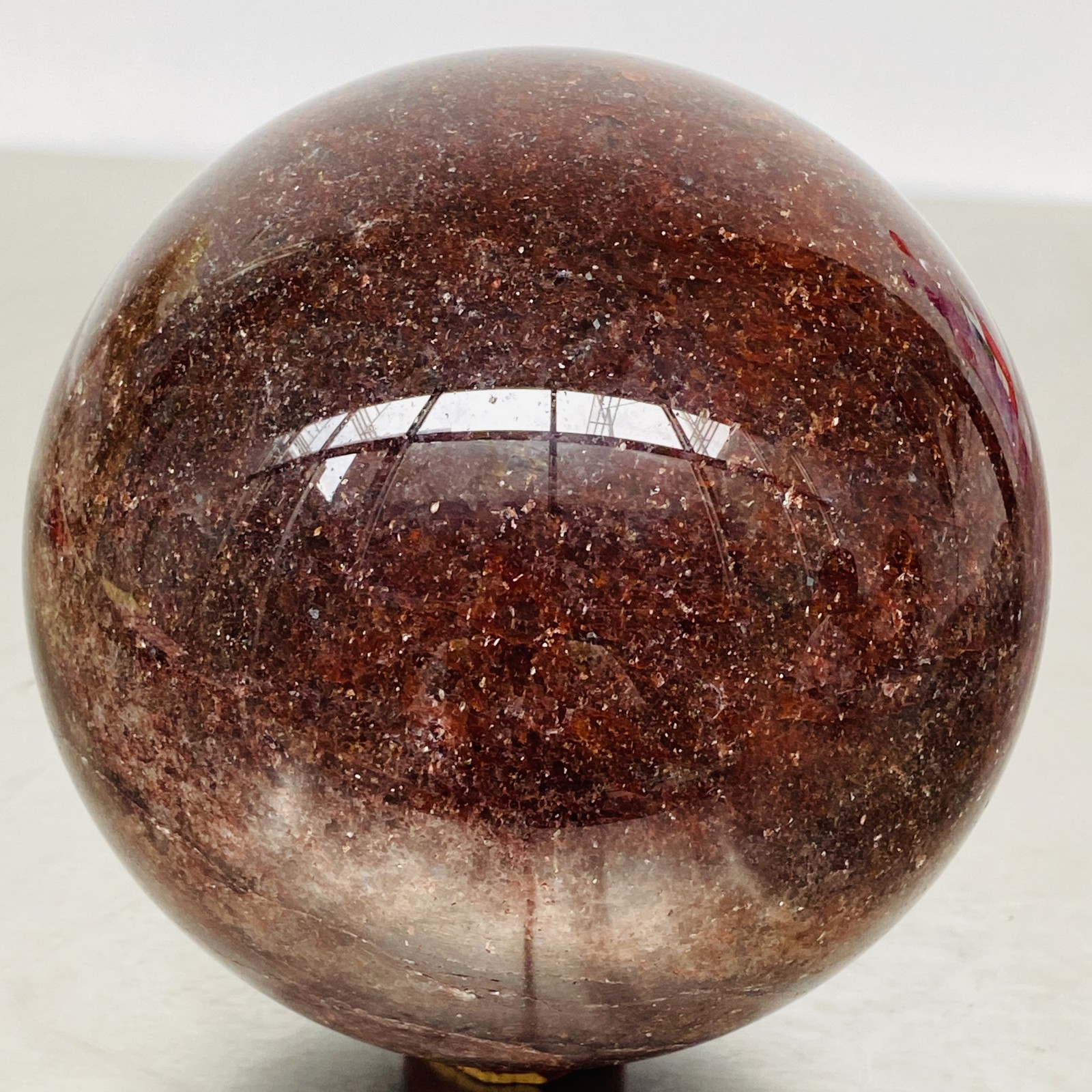 Natural strawberry Quartz Sphere Quartz Crystal Ball Reiki Healing 3800G
