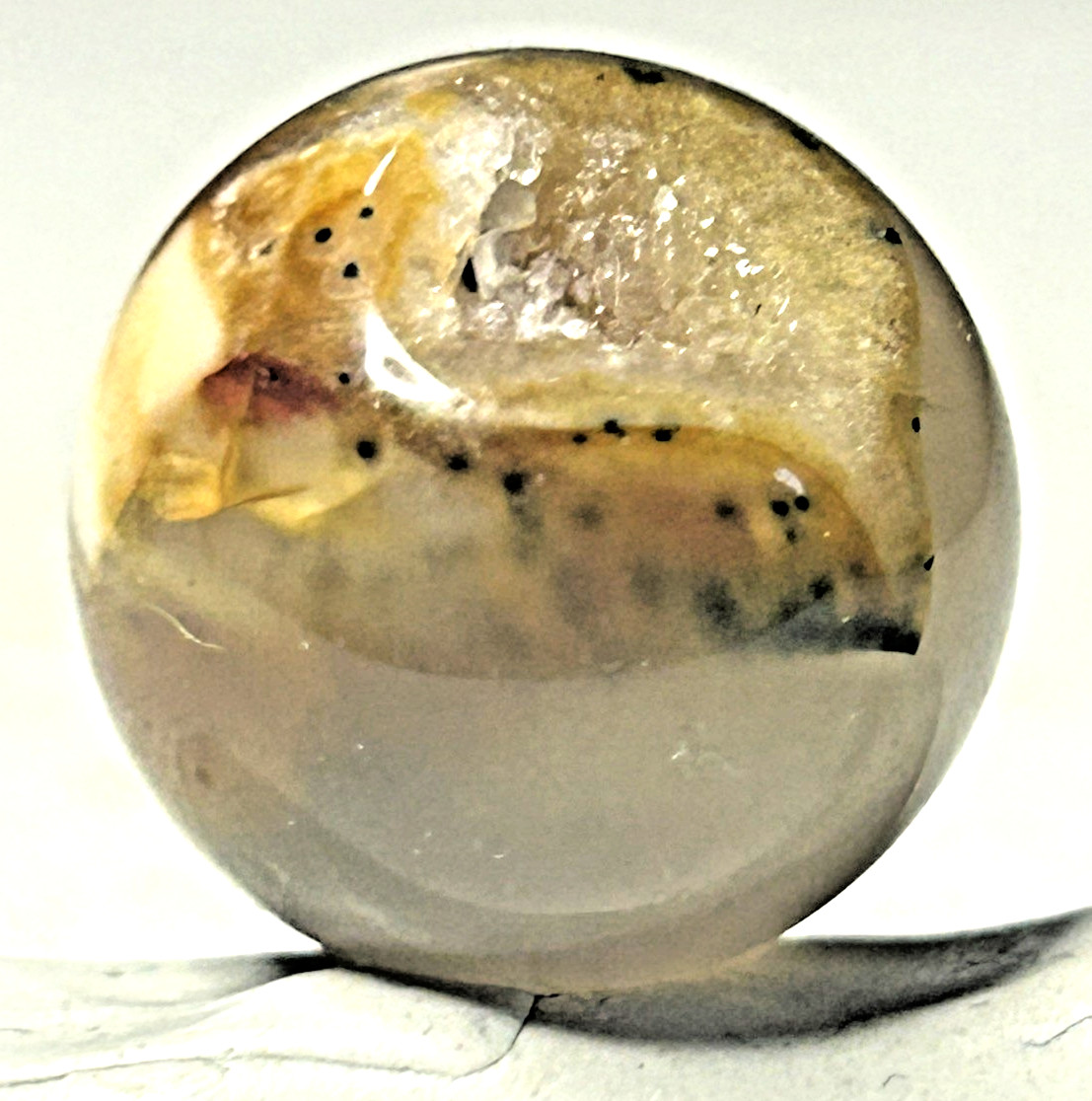 Micro Sphere Set – Seraphanite (15mm), Goldstone (15.8mm), Agate(17.7mm, 18.2mm)