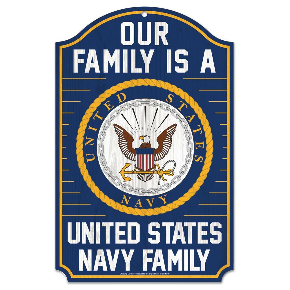 OUR FAMILY IS A UNITED STATES NAVY FAMILY WOOD SIGN 11″X17″ NEW WINCRAFT