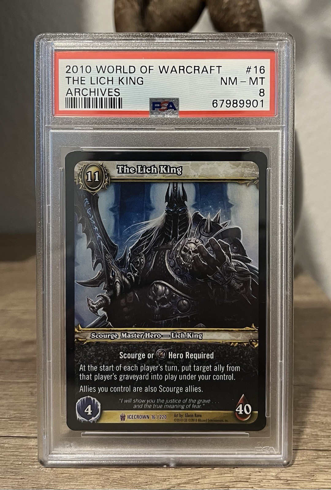2010 WORLD OF WARCRAFT TCG THE LICH KING ARCHIVES PSA 8