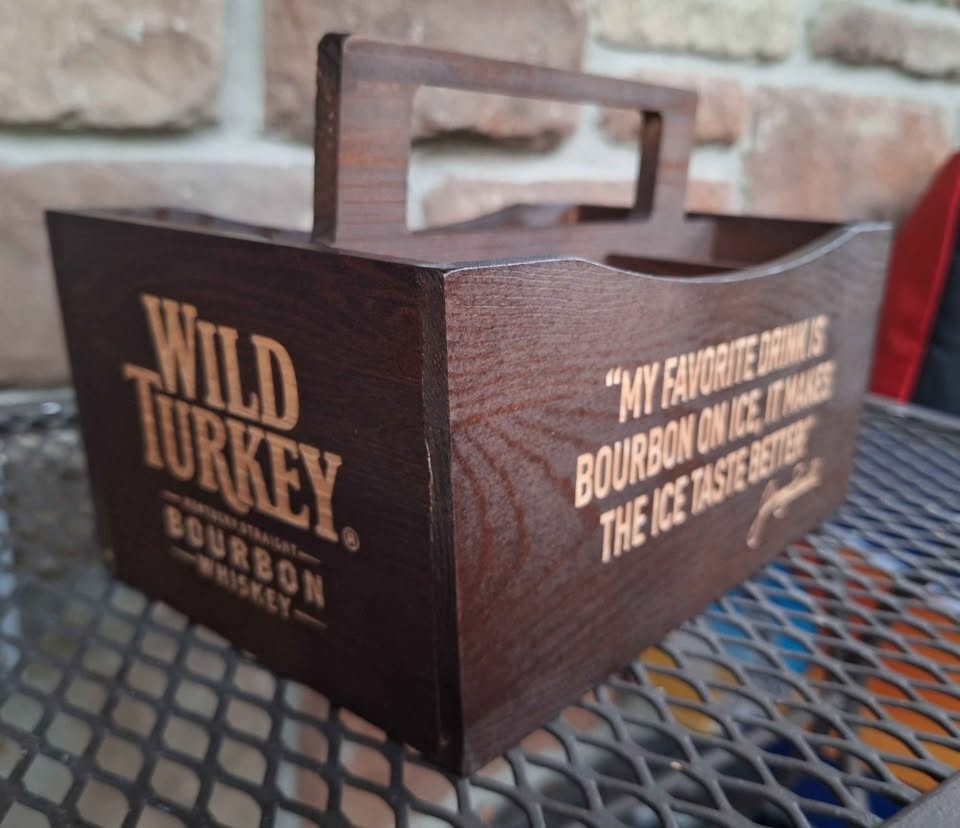 Wild Turkey wooden caddy New