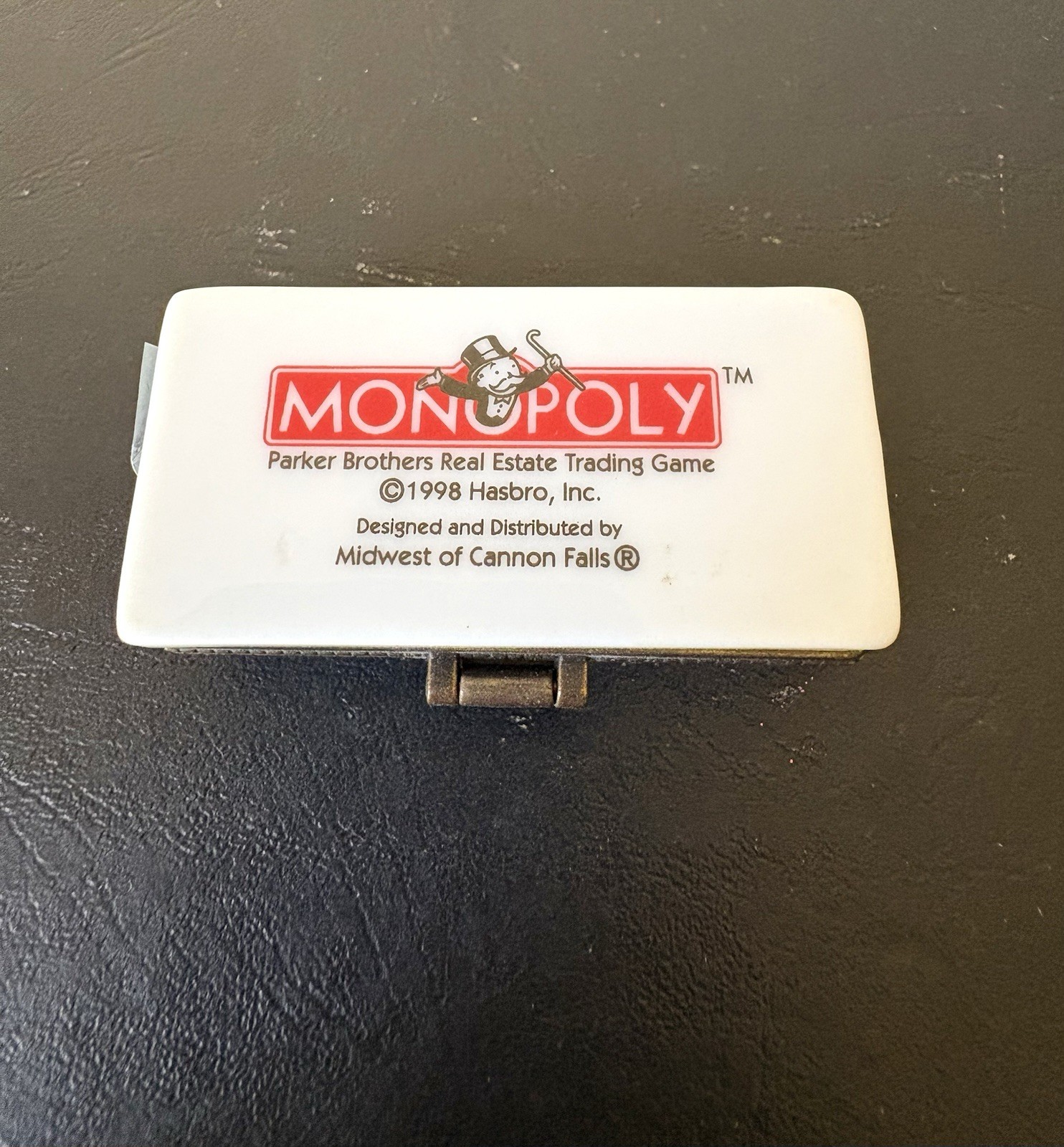 PHB Midwest Cannon Falls Hinged Trinket Box Monopoly Game Board Trinket NIB