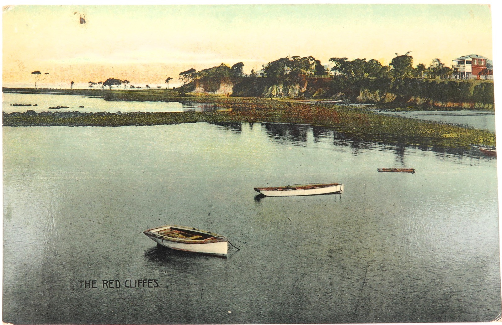 .c1910 REDCLIFFE “THE RED CLIFFES” COLOUR POSTCARD. EDCO SERIES 1500.